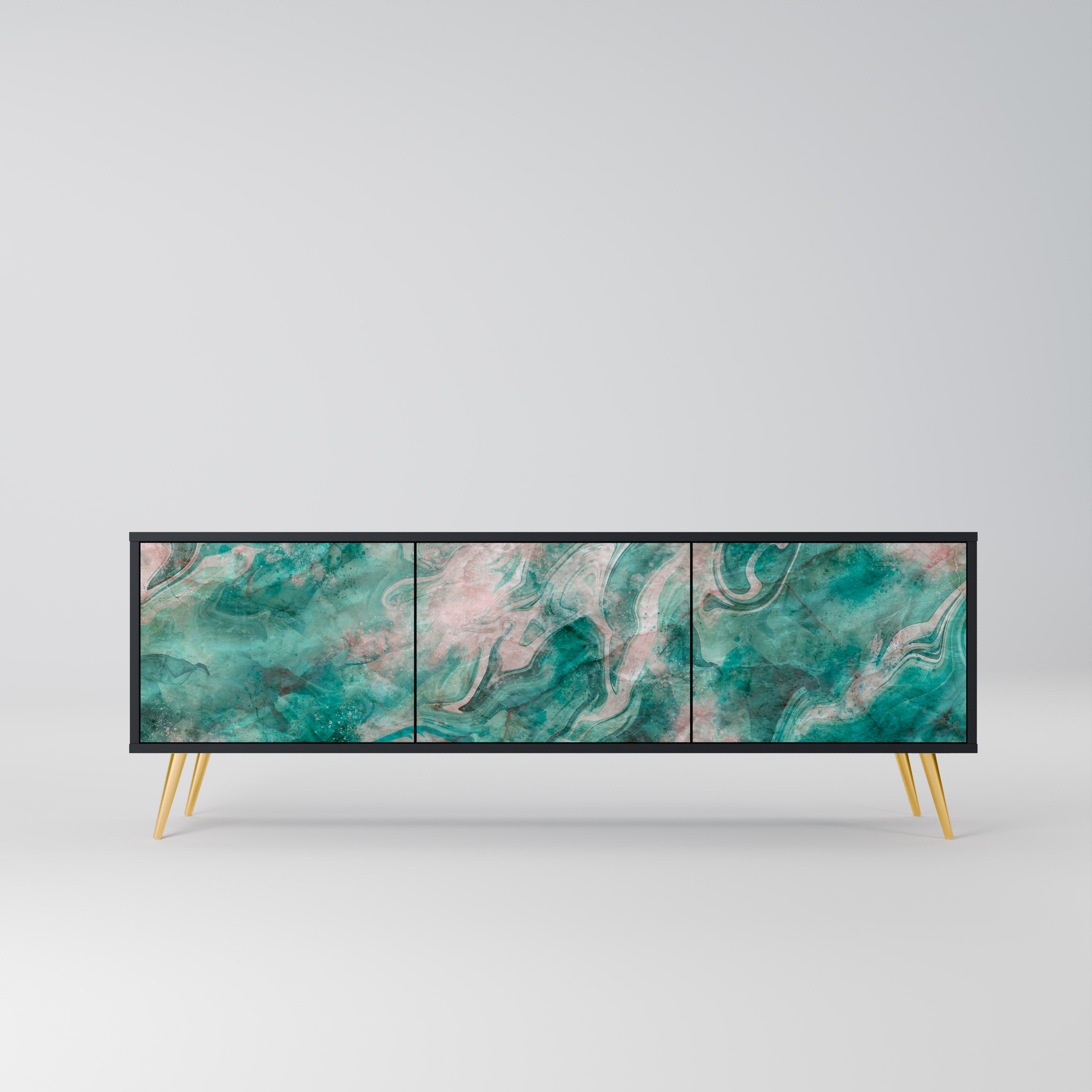 ABSTRACT ALCHEMY Szafka RTV 3-drzwiowa korpus Czarny