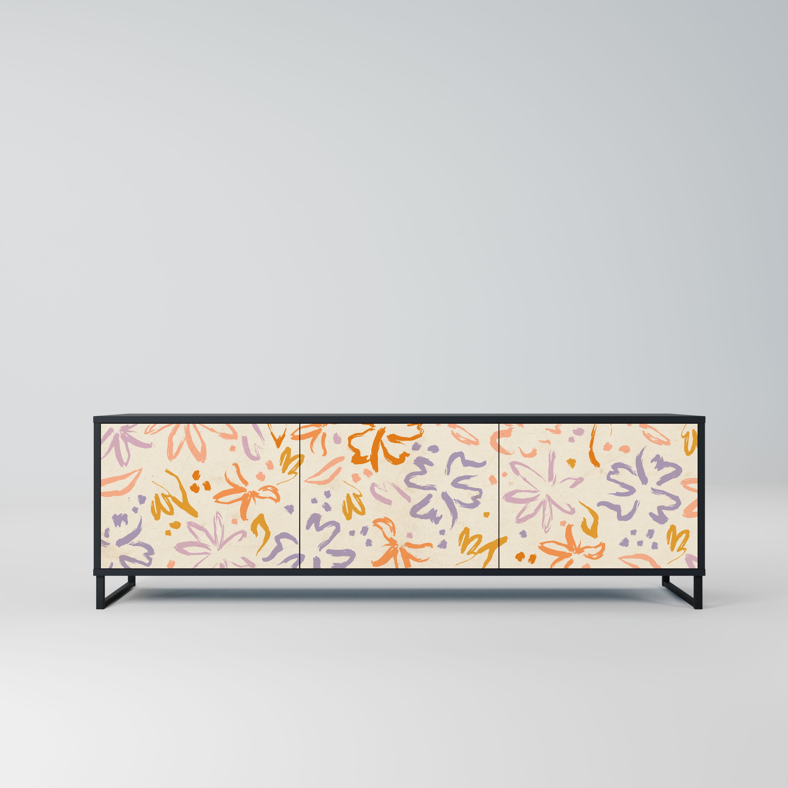 SPRING WHIMSY Szafka RTV 3-drzwiowa korpus Czarny