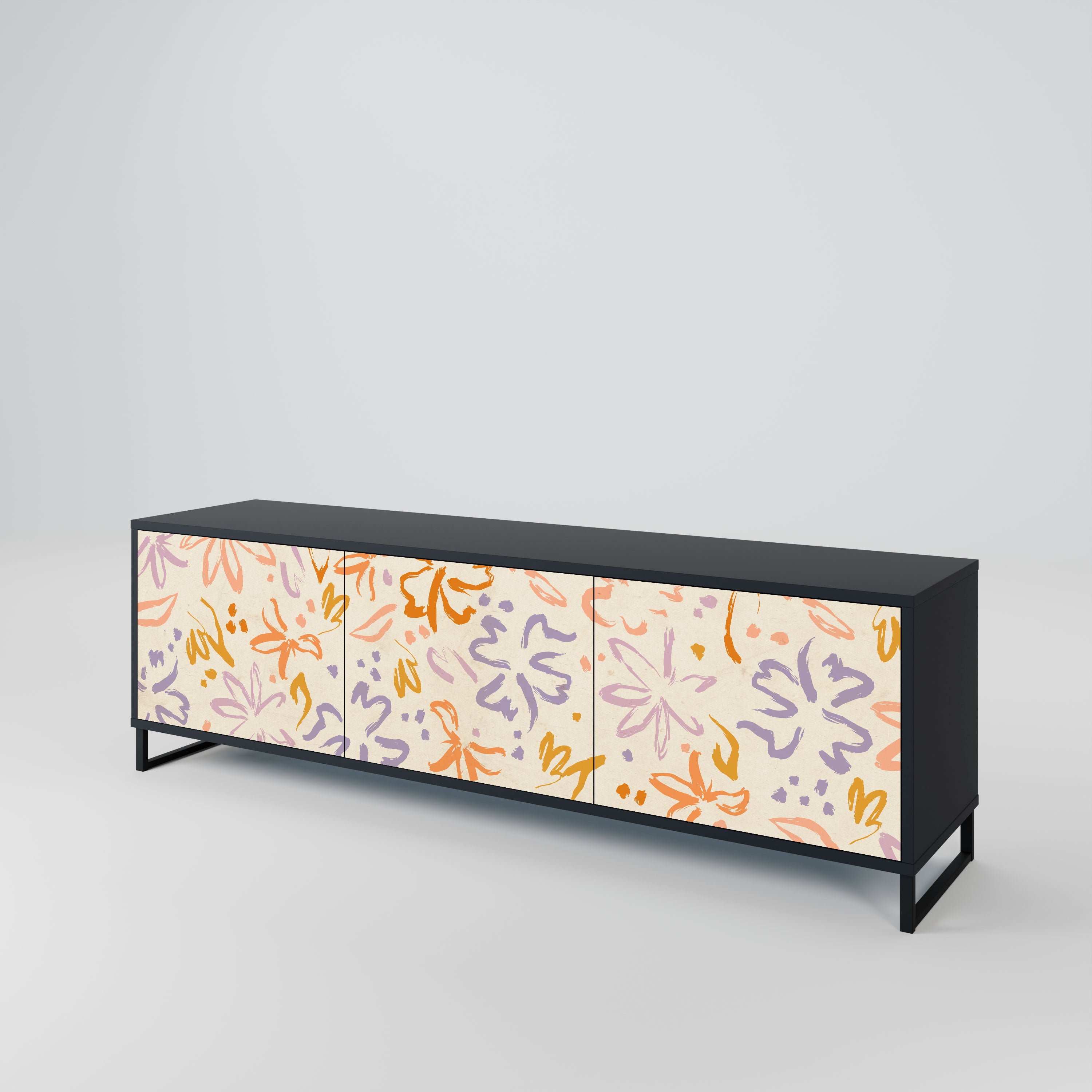 SPRING WHIMSY Szafka RTV 3-drzwiowa korpus Czarny