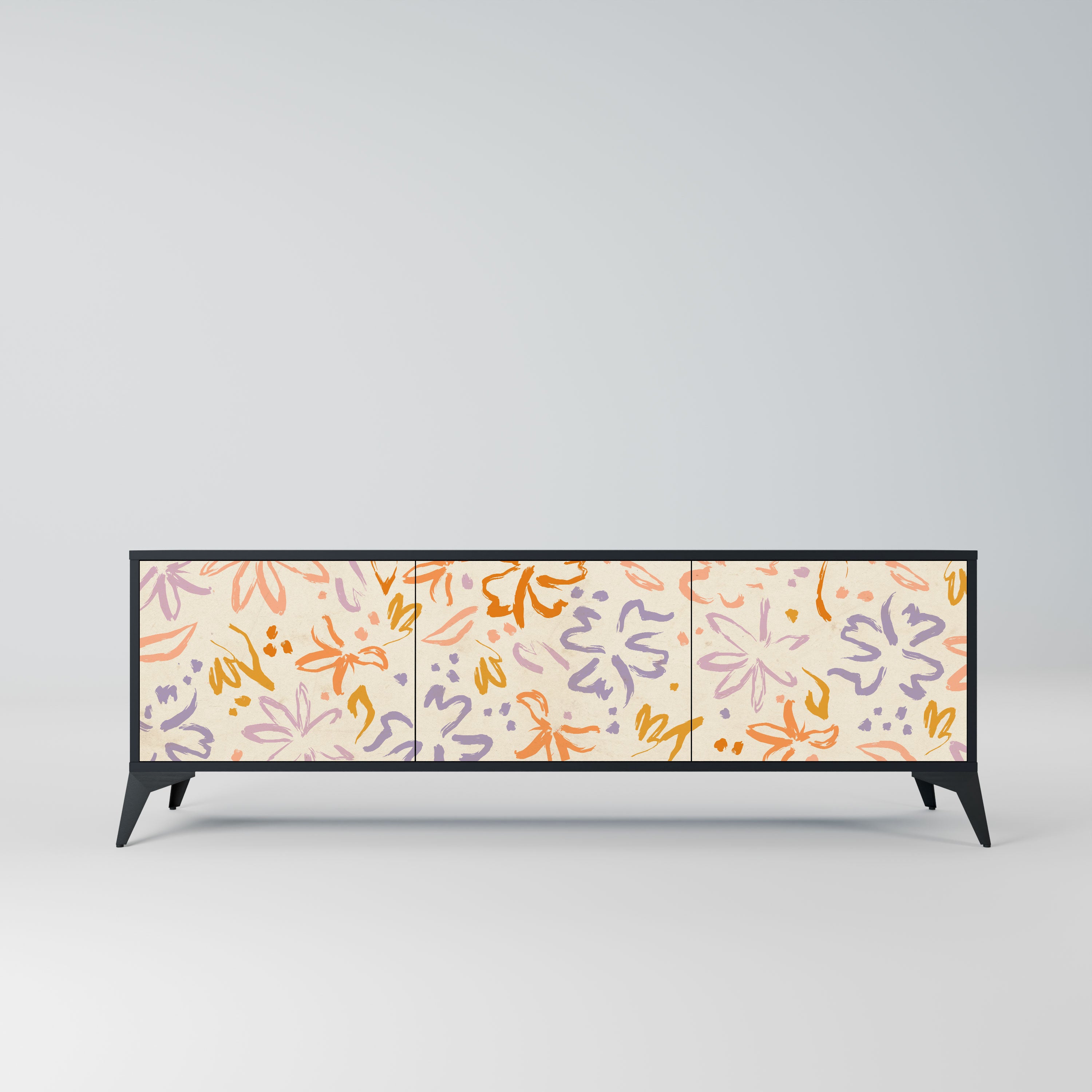 SPRING WHIMSY Szafka RTV 3-drzwiowa korpus Czarny