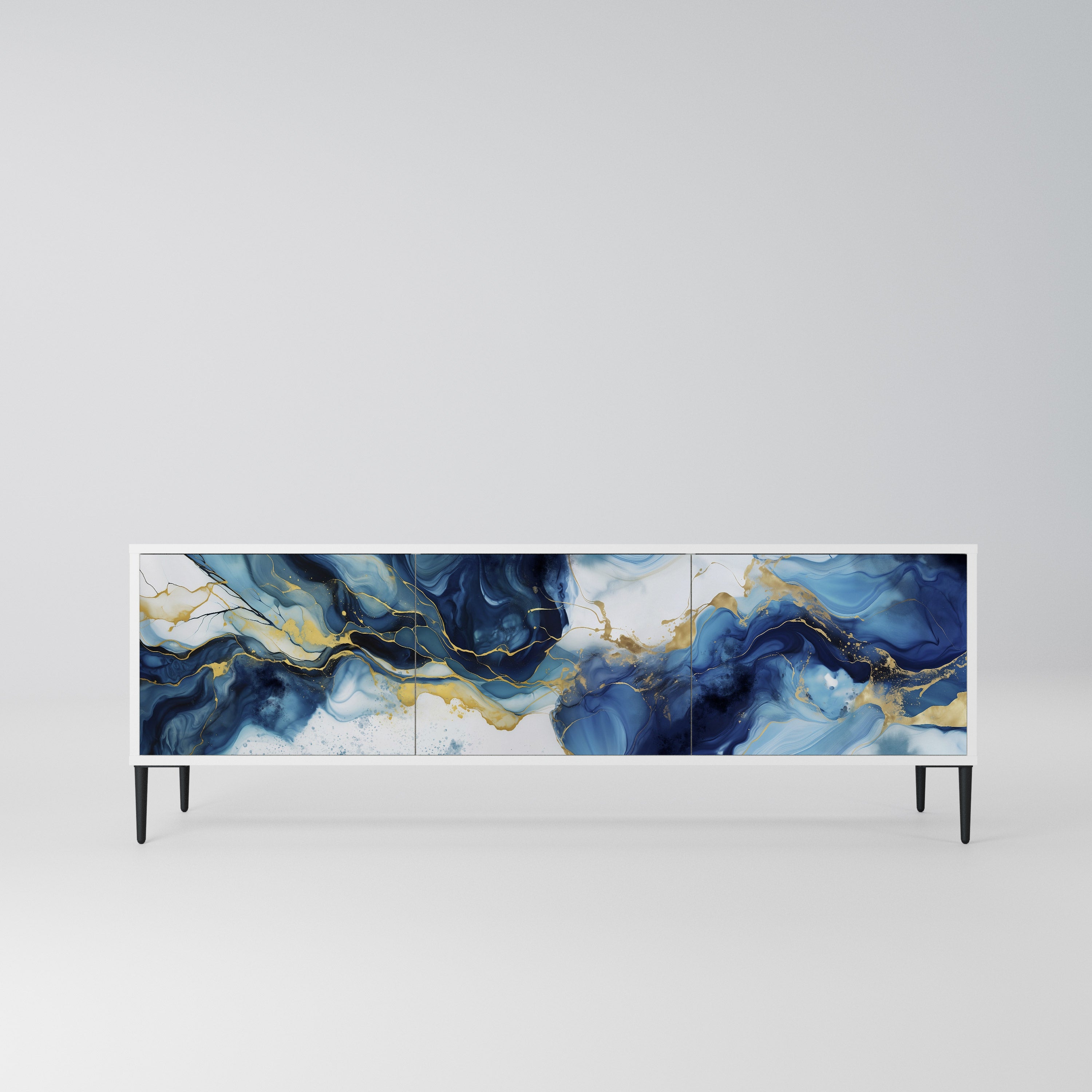 INKY MARBLE Szafka RTV 3-drzwiowa korpus Biały