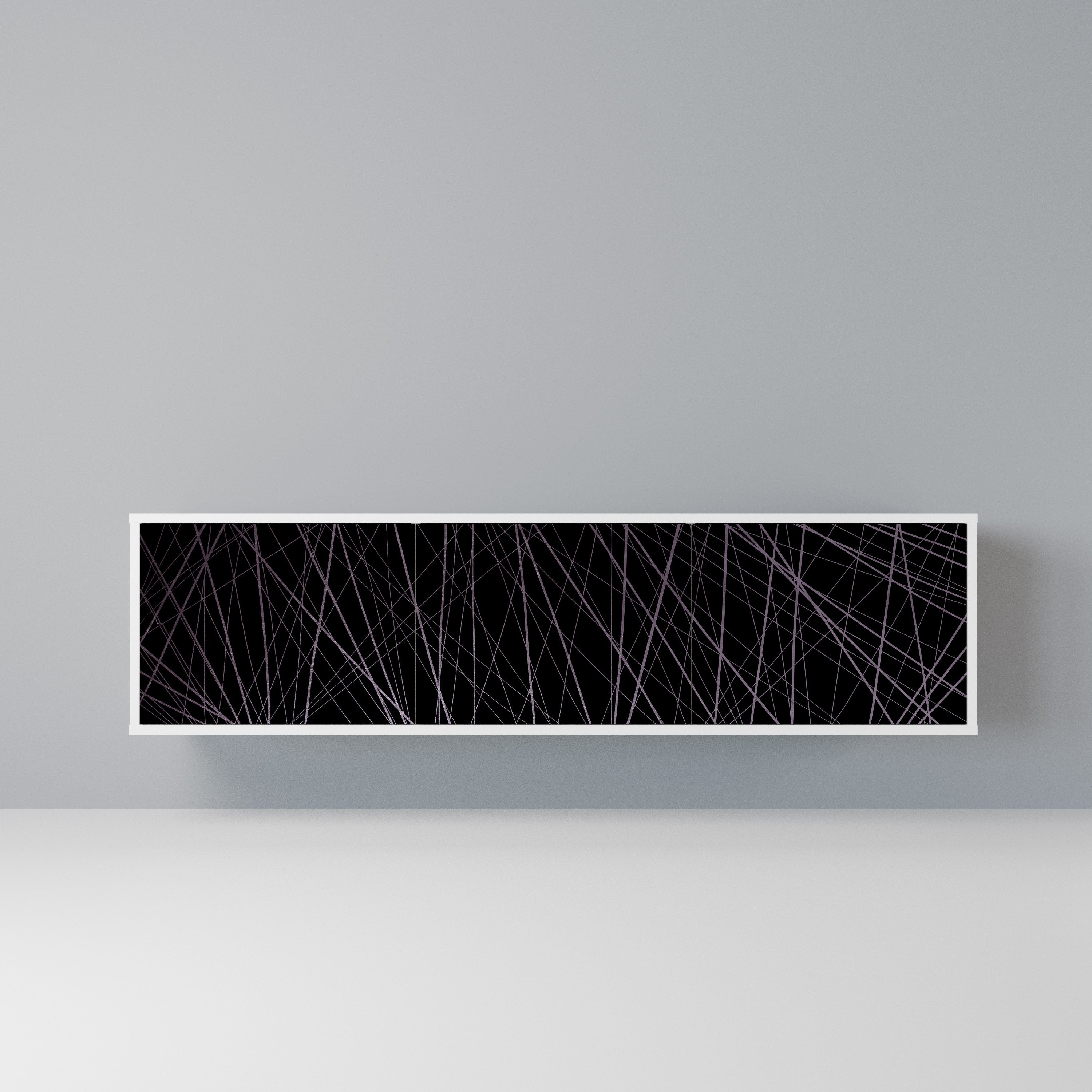 SHIMMER SPIDERGRAM Szafka RTV 3-drzwiowa korpus Biały