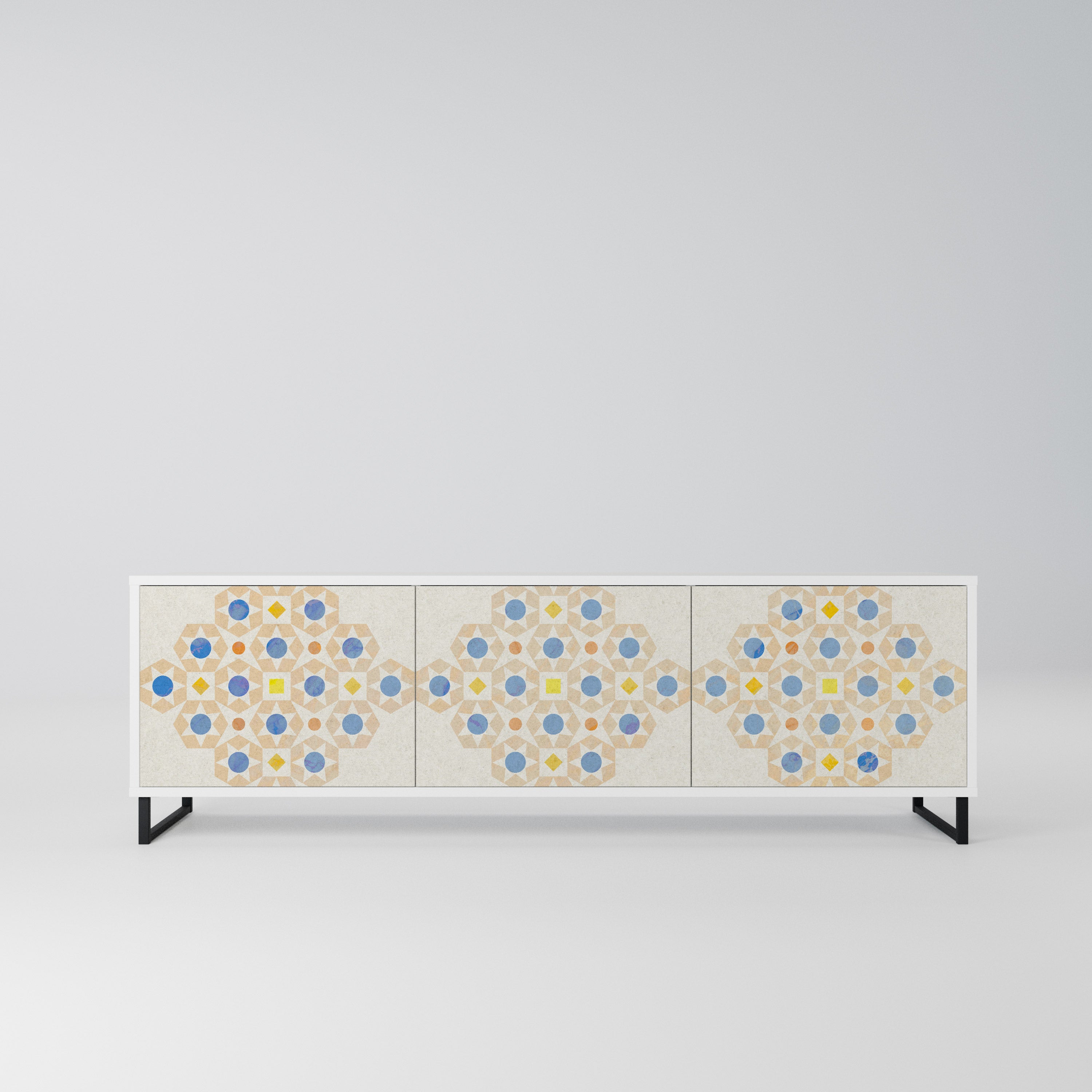PATTERNED PRISM Szafka RTV 3-drzwiowa korpus Biały