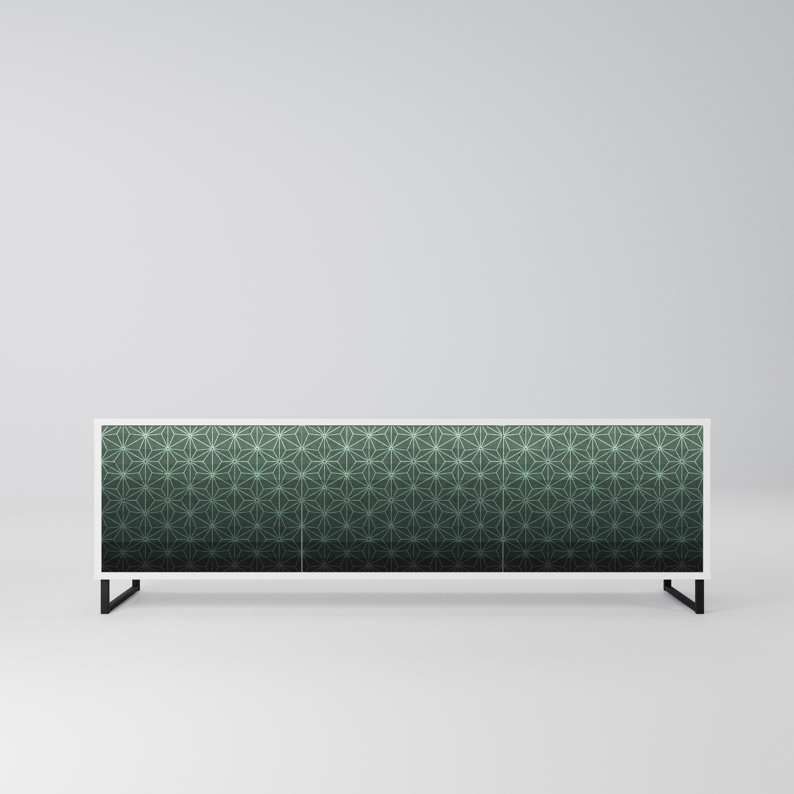 ORNAMENTAL GLIMMER Szafka RTV 3-drzwiowa korpus Biały