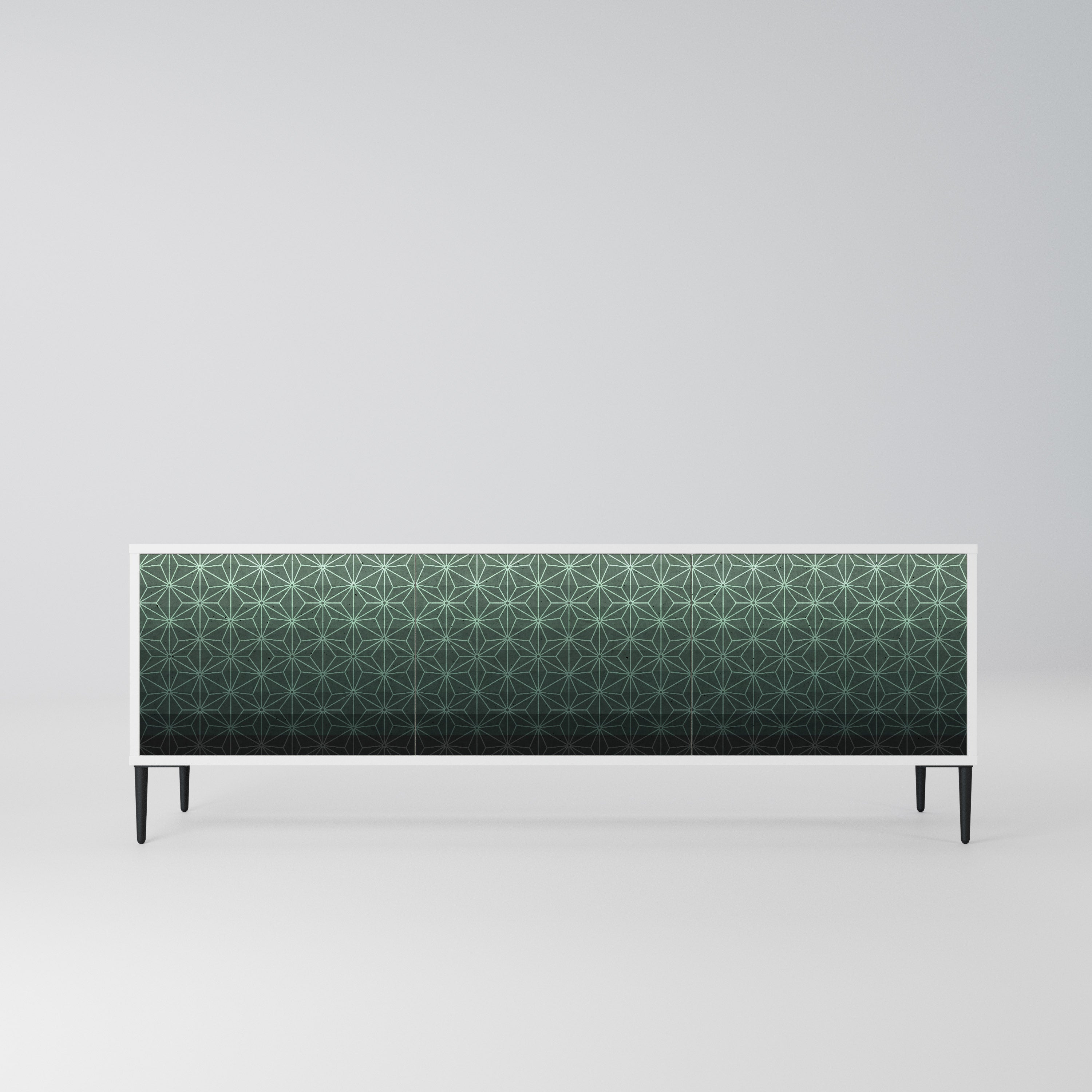 ORNAMENTAL GLIMMER Szafka RTV 3-drzwiowa korpus Biały