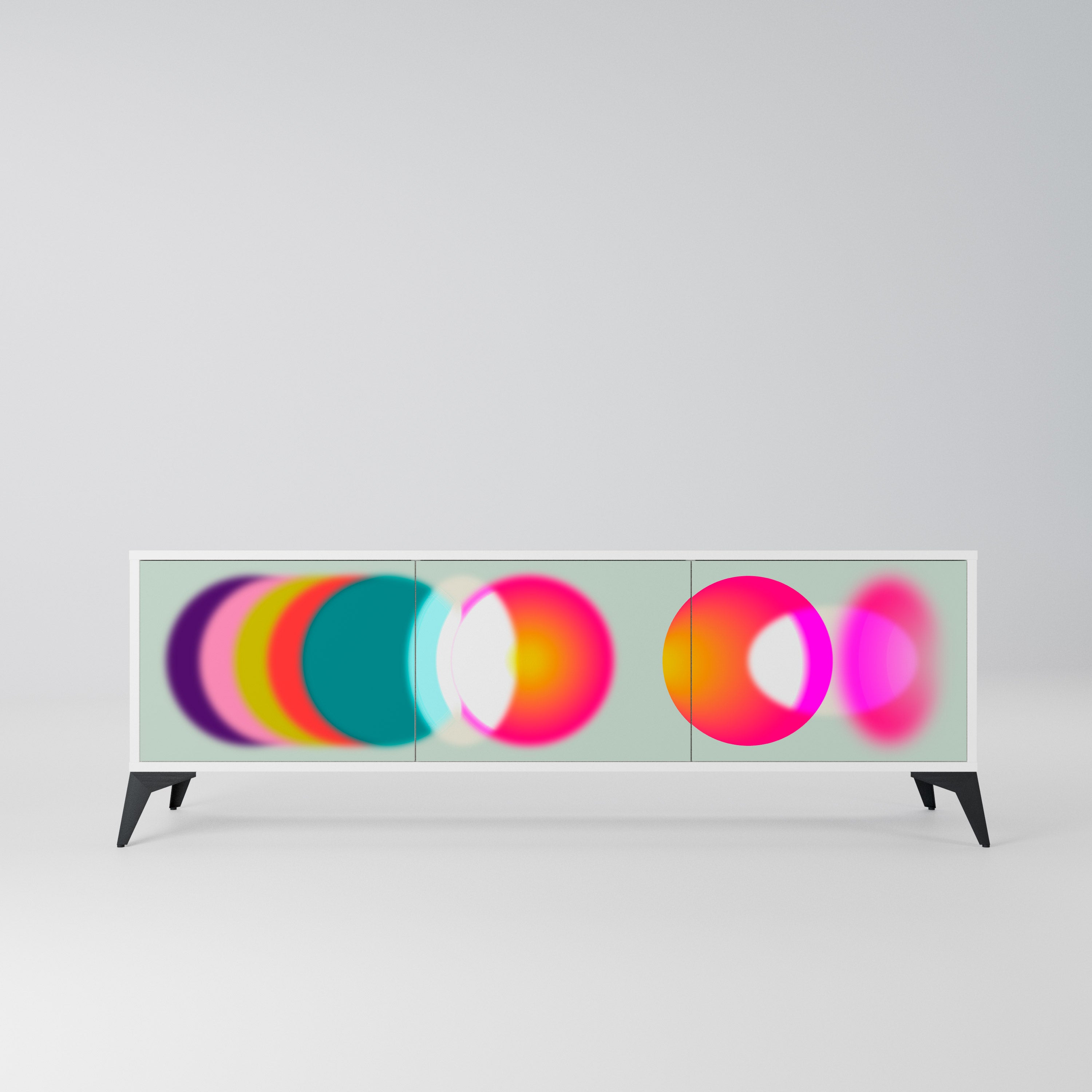 SYMPHONY OF COLORS Szafka RTV 3-drzwiowa korpus Biały