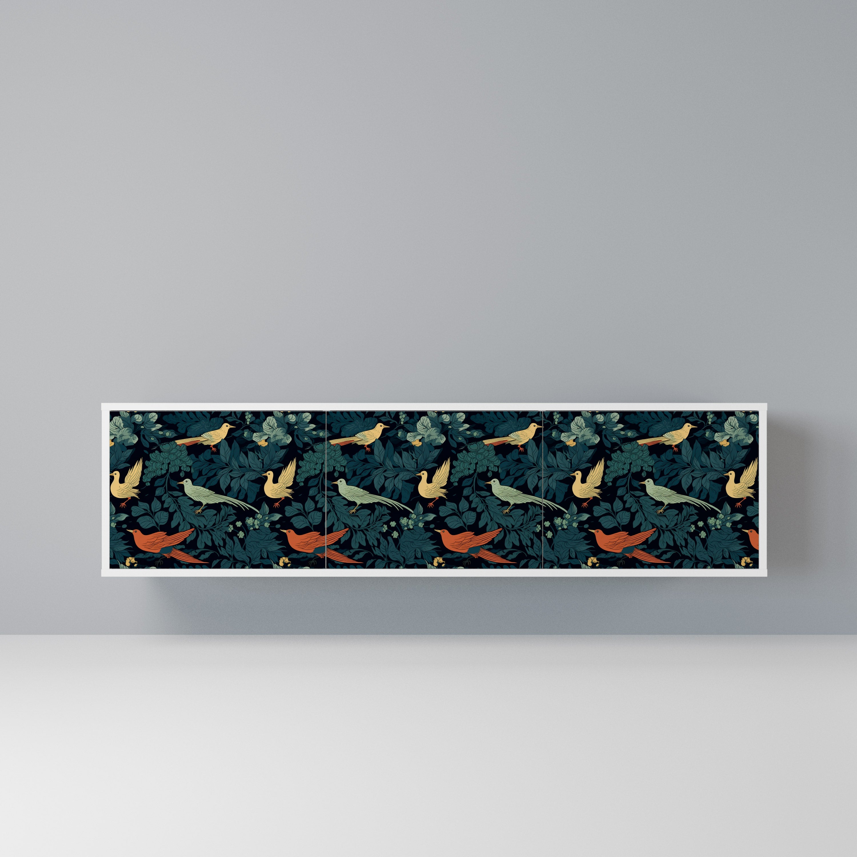 FOWL ORNAMENT Szafka RTV 3-drzwiowa korpus Biały