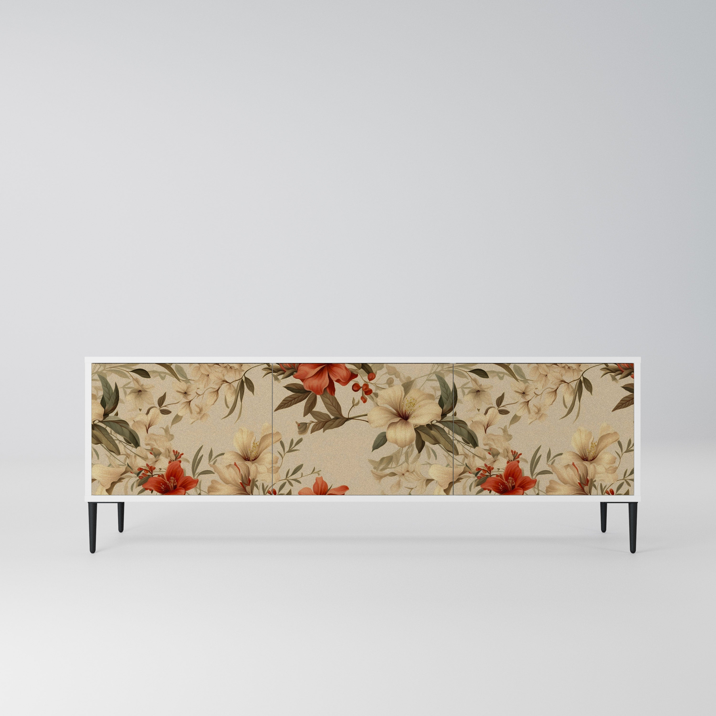 BLOOMING HARMONY Szafka RTV 3-drzwiowa korpus Biały