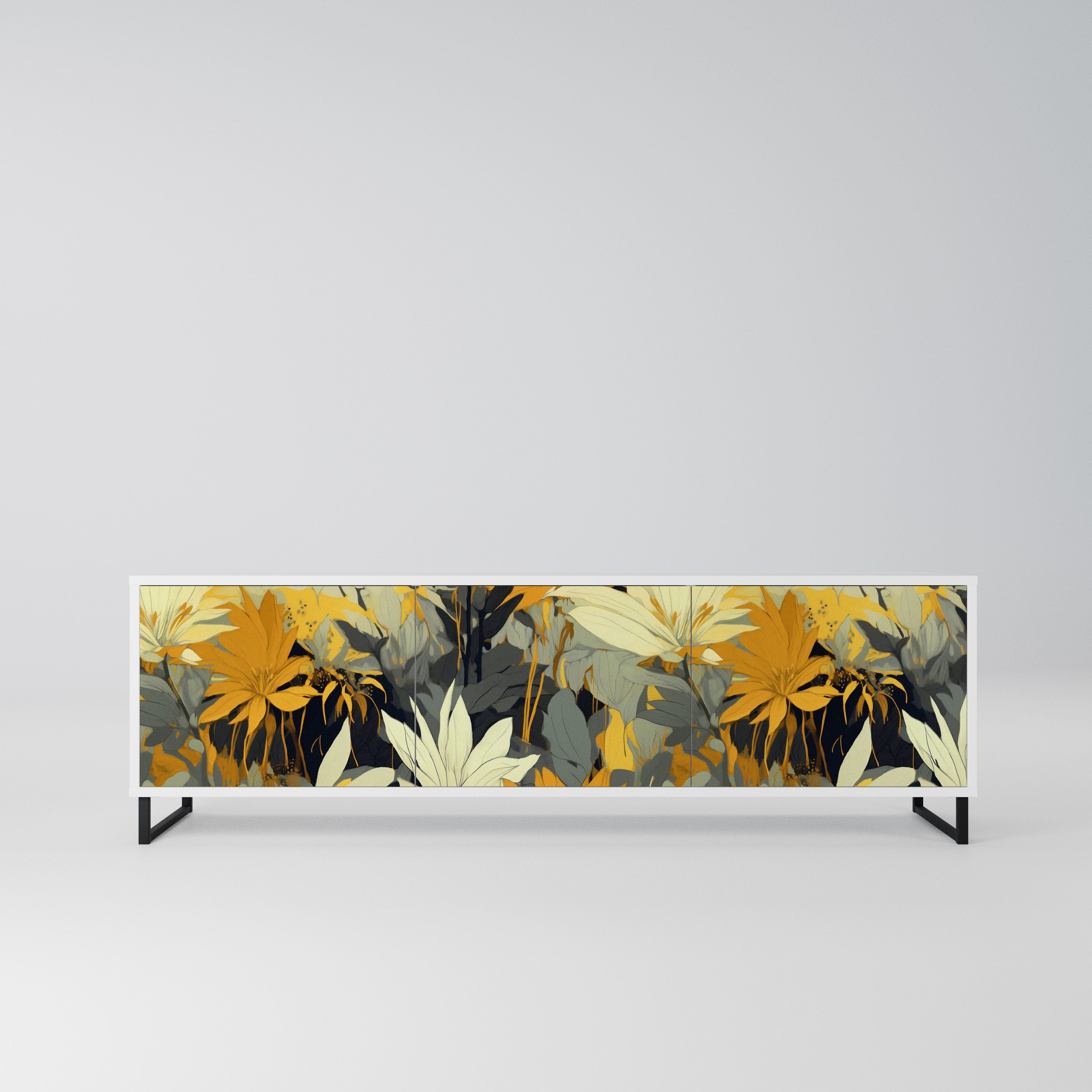 SUNKISSED LILY Szafka RTV 3-drzwiowa korpus Biały