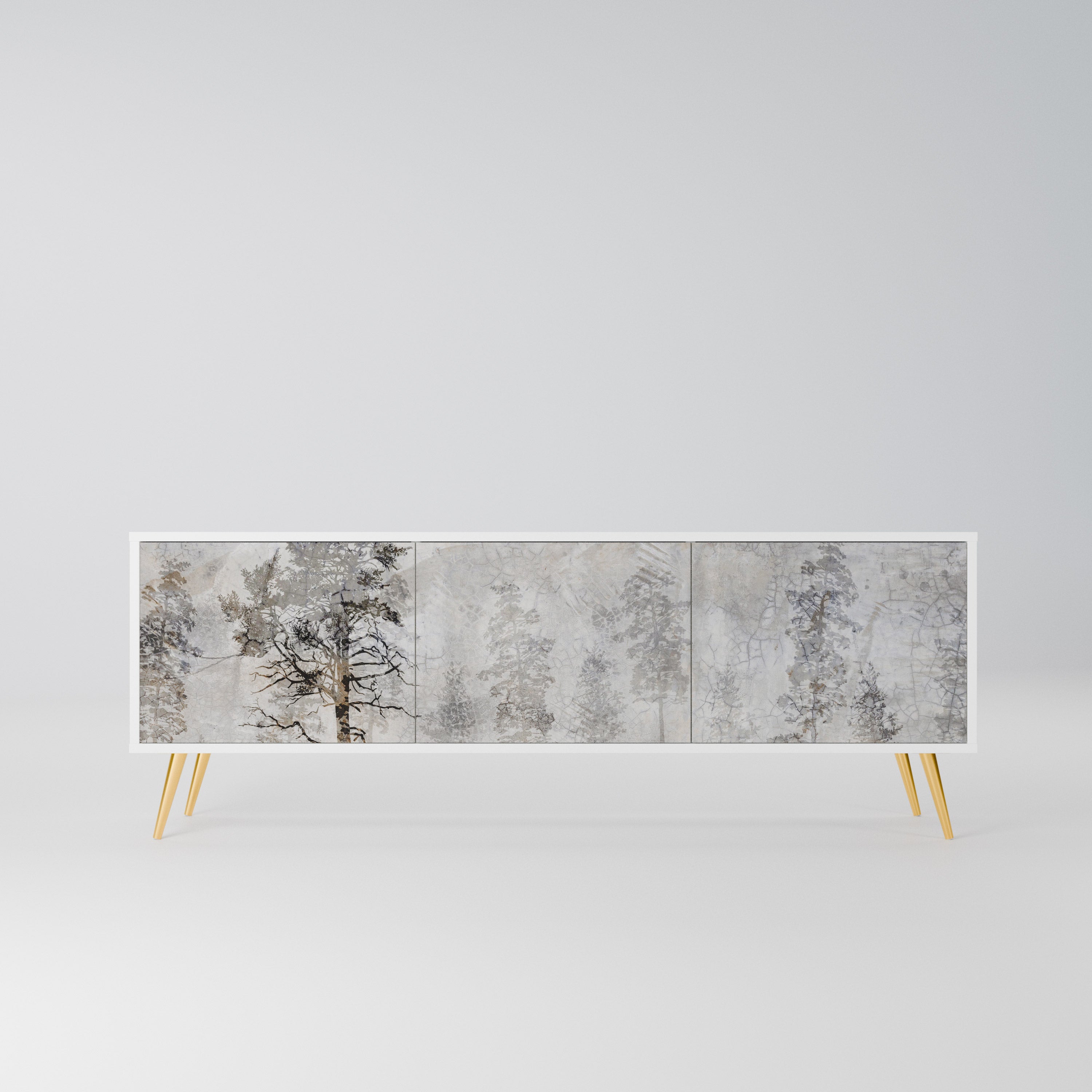 FADE IN THE TREES Szafka RTV 3-drzwiowa korpus Biały