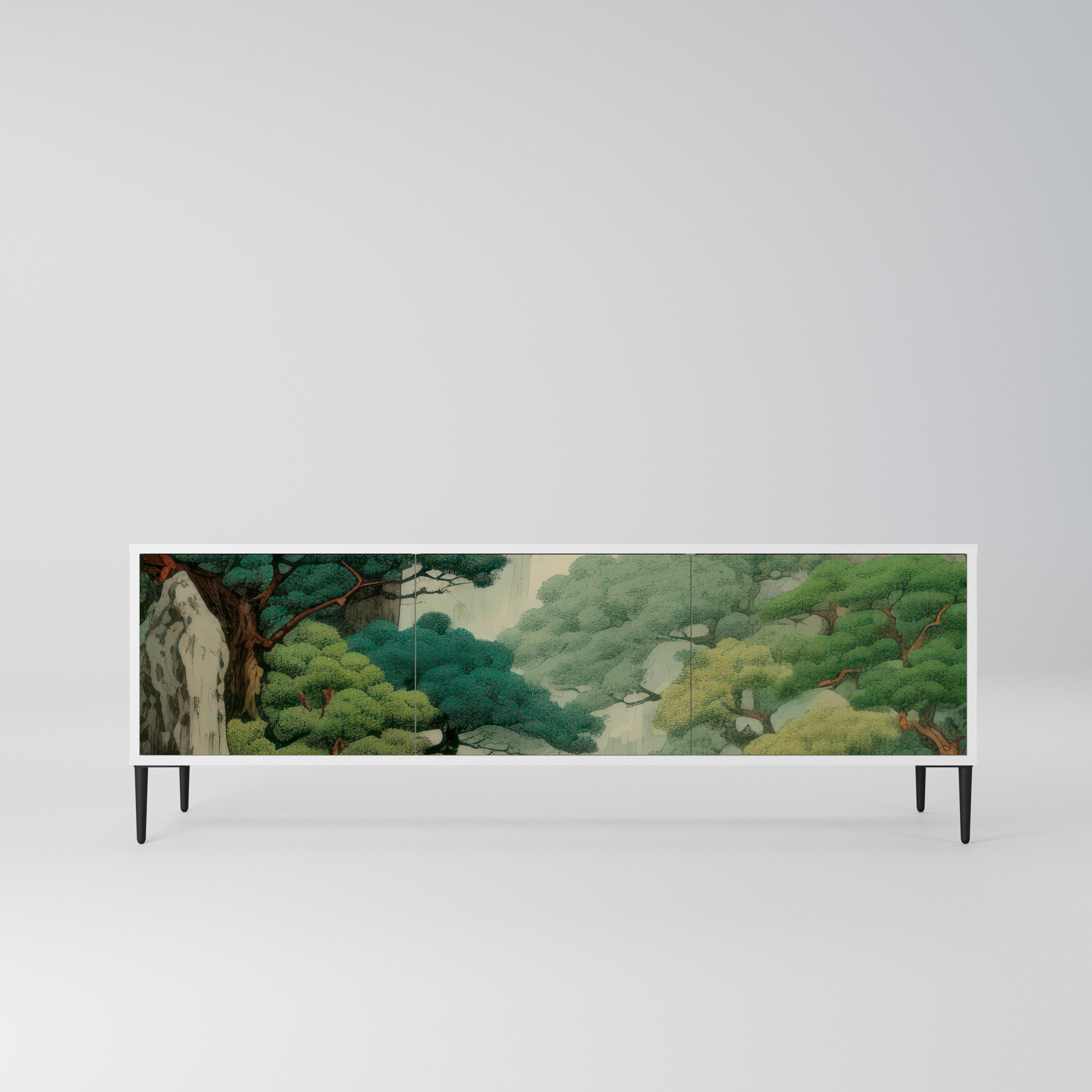 VERDURE ABYSS Szafka RTV 3-drzwiowa korpus Biały