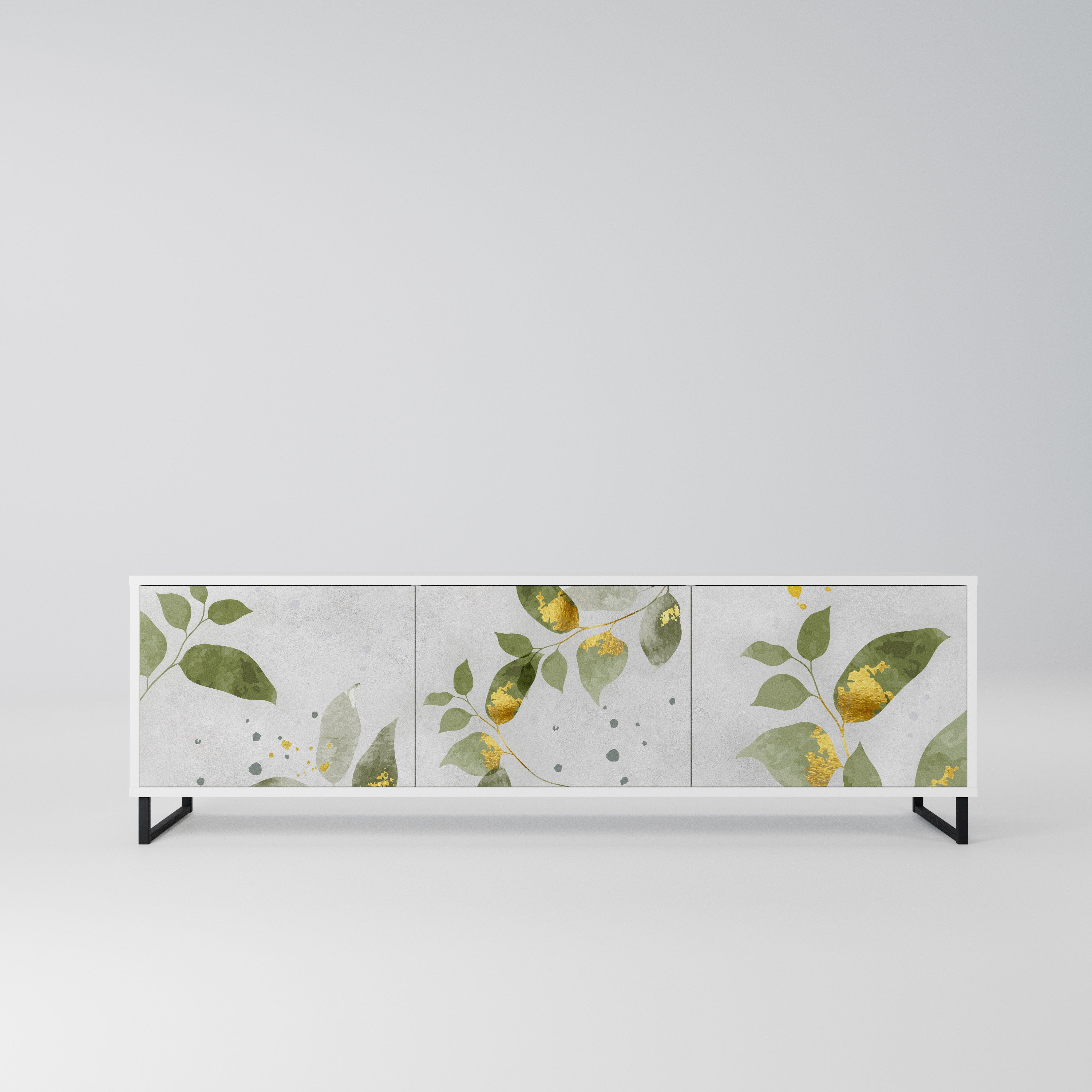 ELEGANT BOTANICS Szafka RTV 3-drzwiowa korpus Biały
