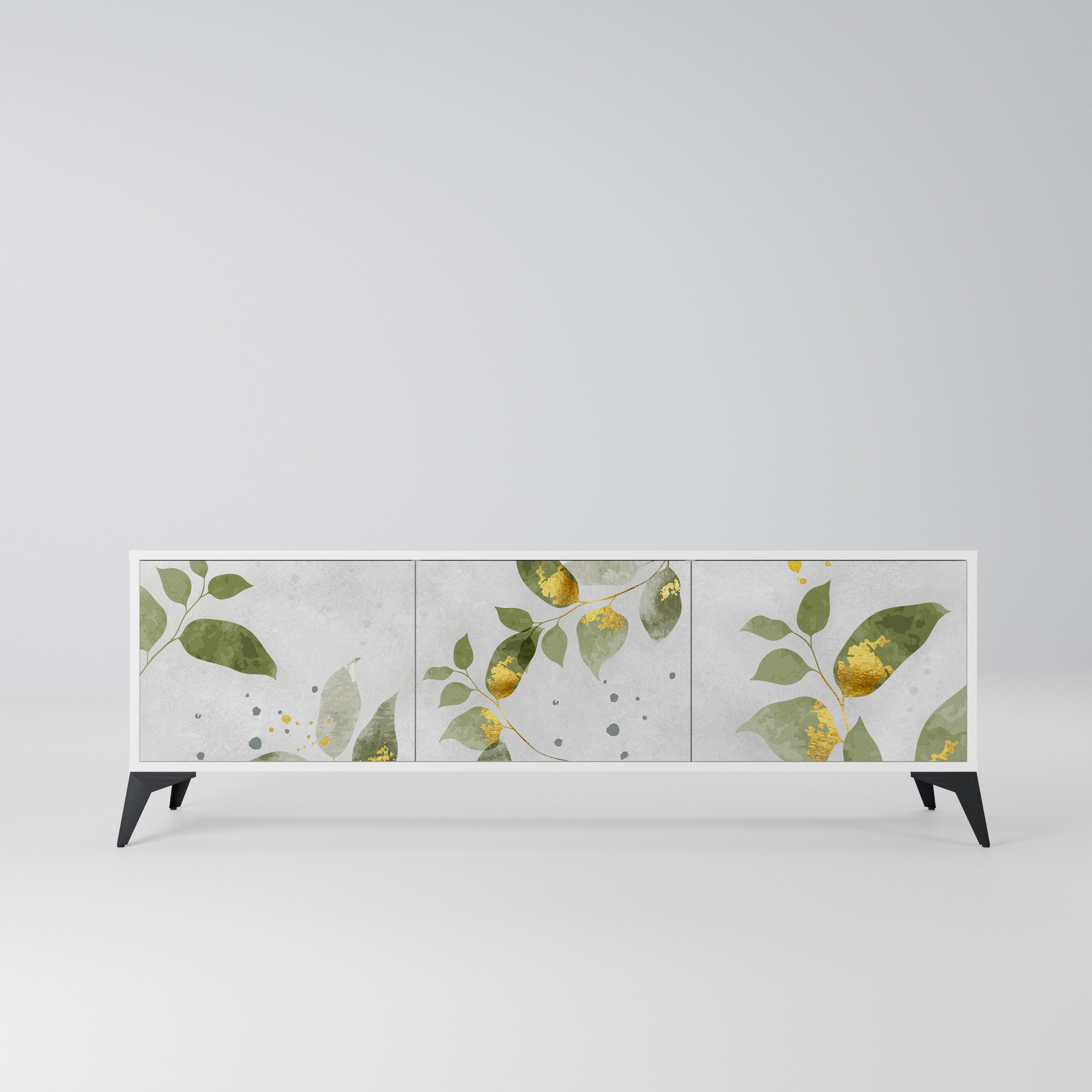 ELEGANT BOTANICS Szafka RTV 3-drzwiowa korpus Biały
