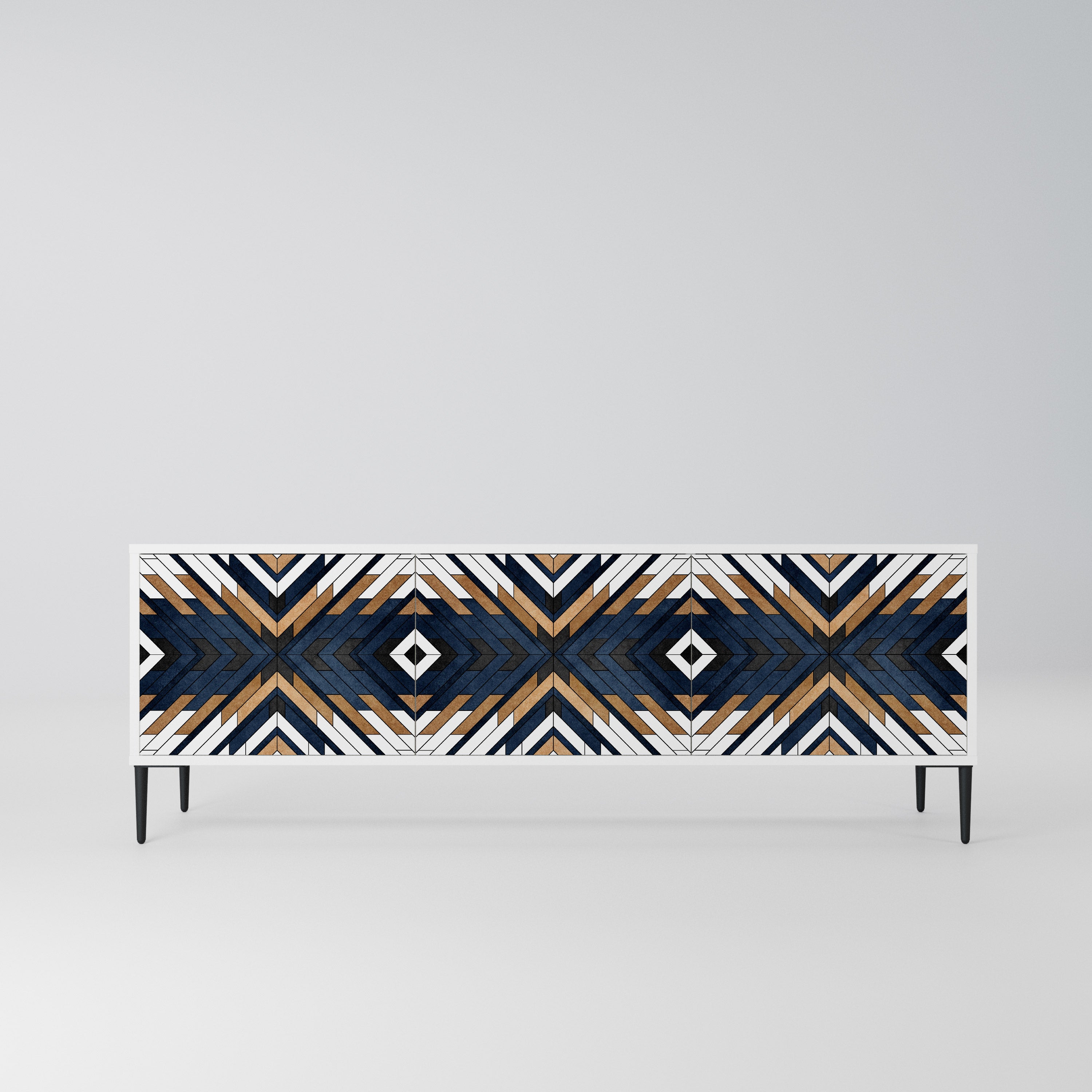 ARTFUL GEOMETRY Szafka RTV 3-drzwiowa korpus Biały