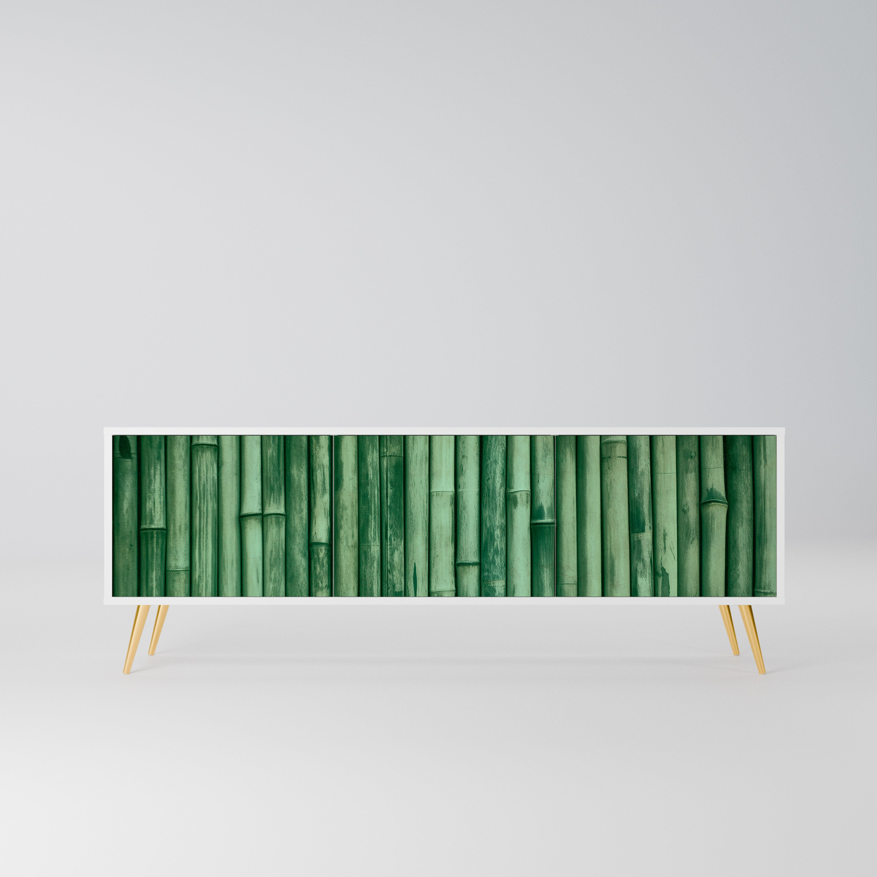 NATURAL GREEN Szafka RTV 3-drzwiowa korpus Biały