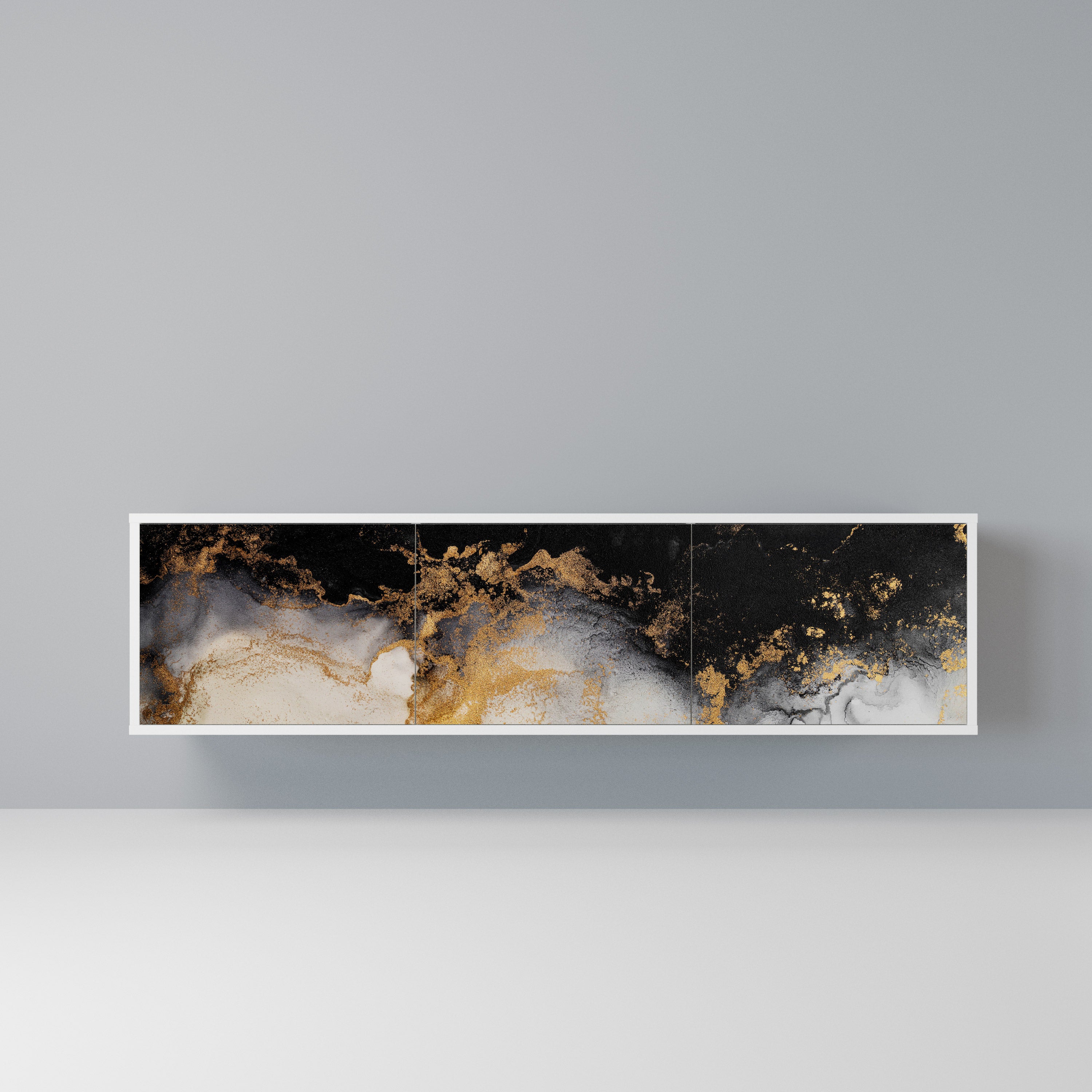 MARBLE OF TOMMORROW Szafka RTV 3-drzwiowa korpus Biały