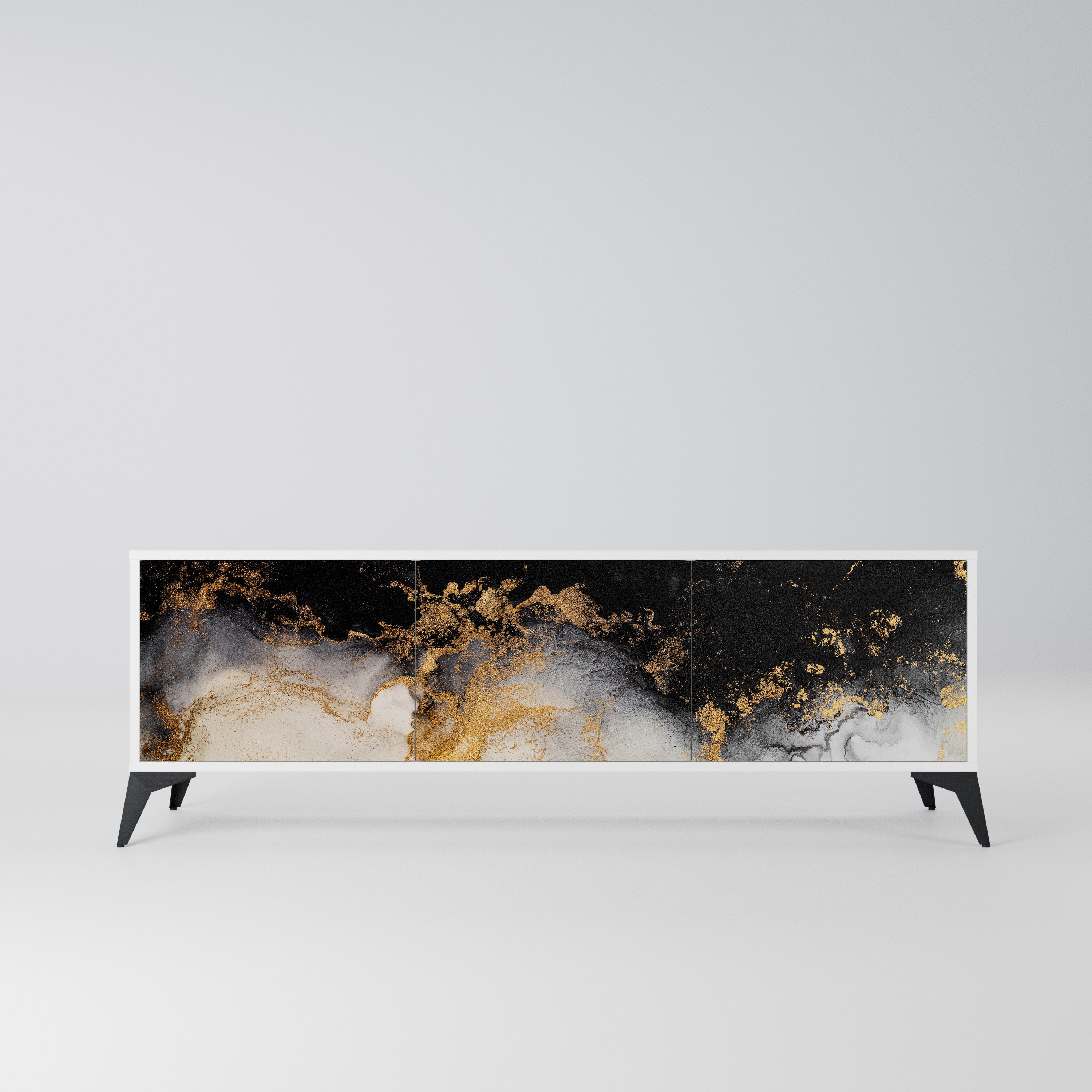 MARBLE OF TOMMORROW Szafka RTV 3-drzwiowa korpus Biały
