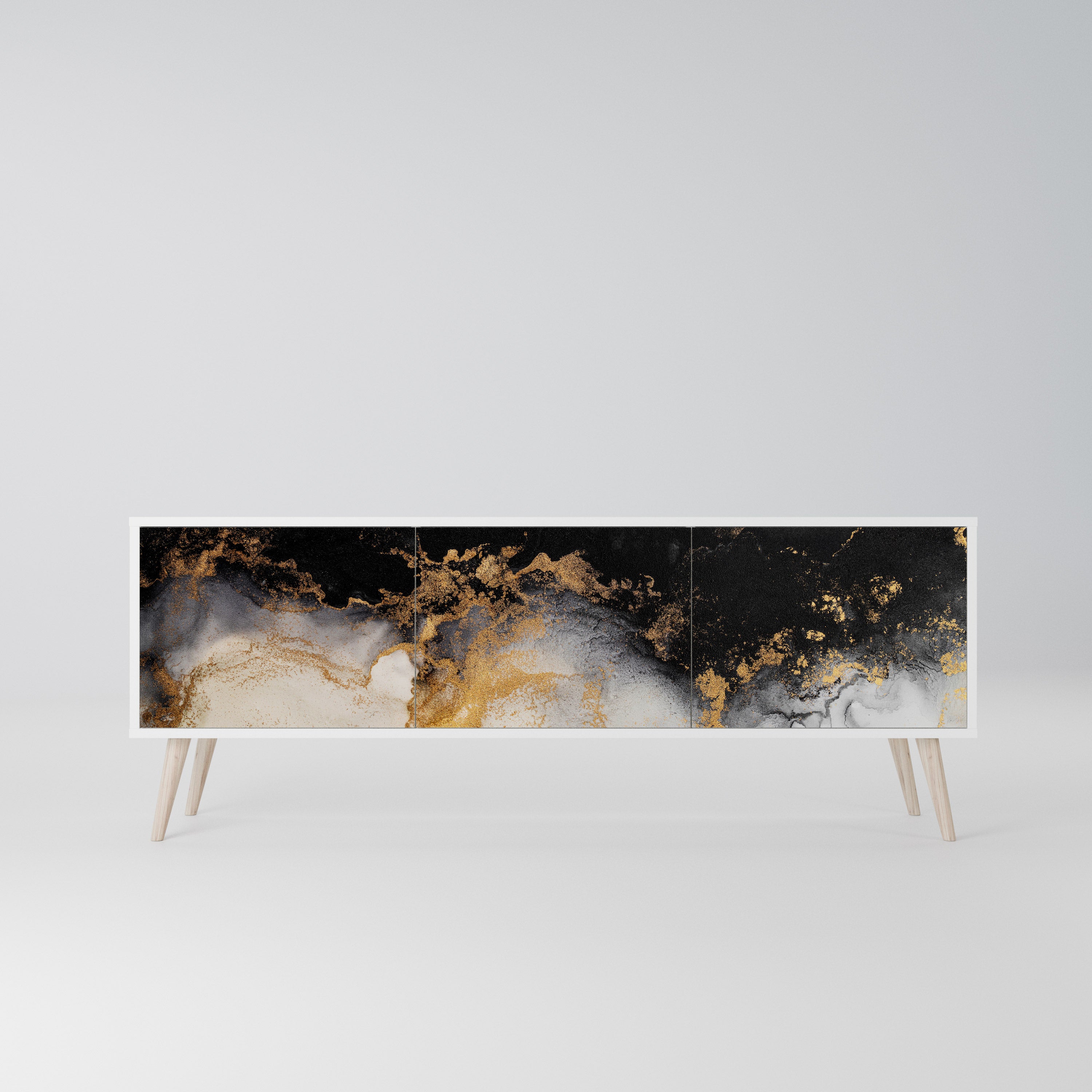 MARBLE OF TOMMORROW Szafka RTV 3-drzwiowa korpus Biały