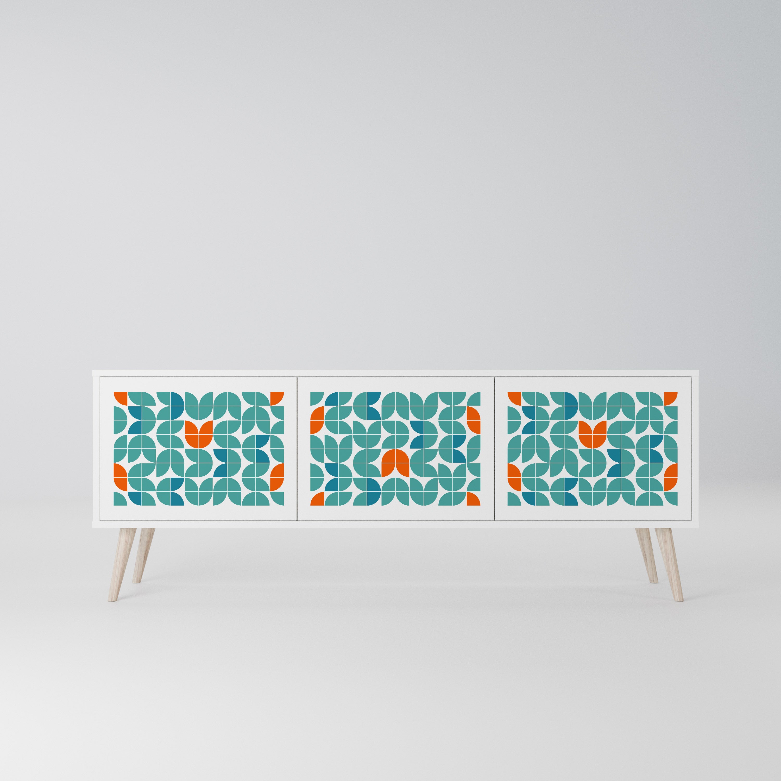 BE THE CHANGE Szafka RTV 3-drzwiowa korpus Biały