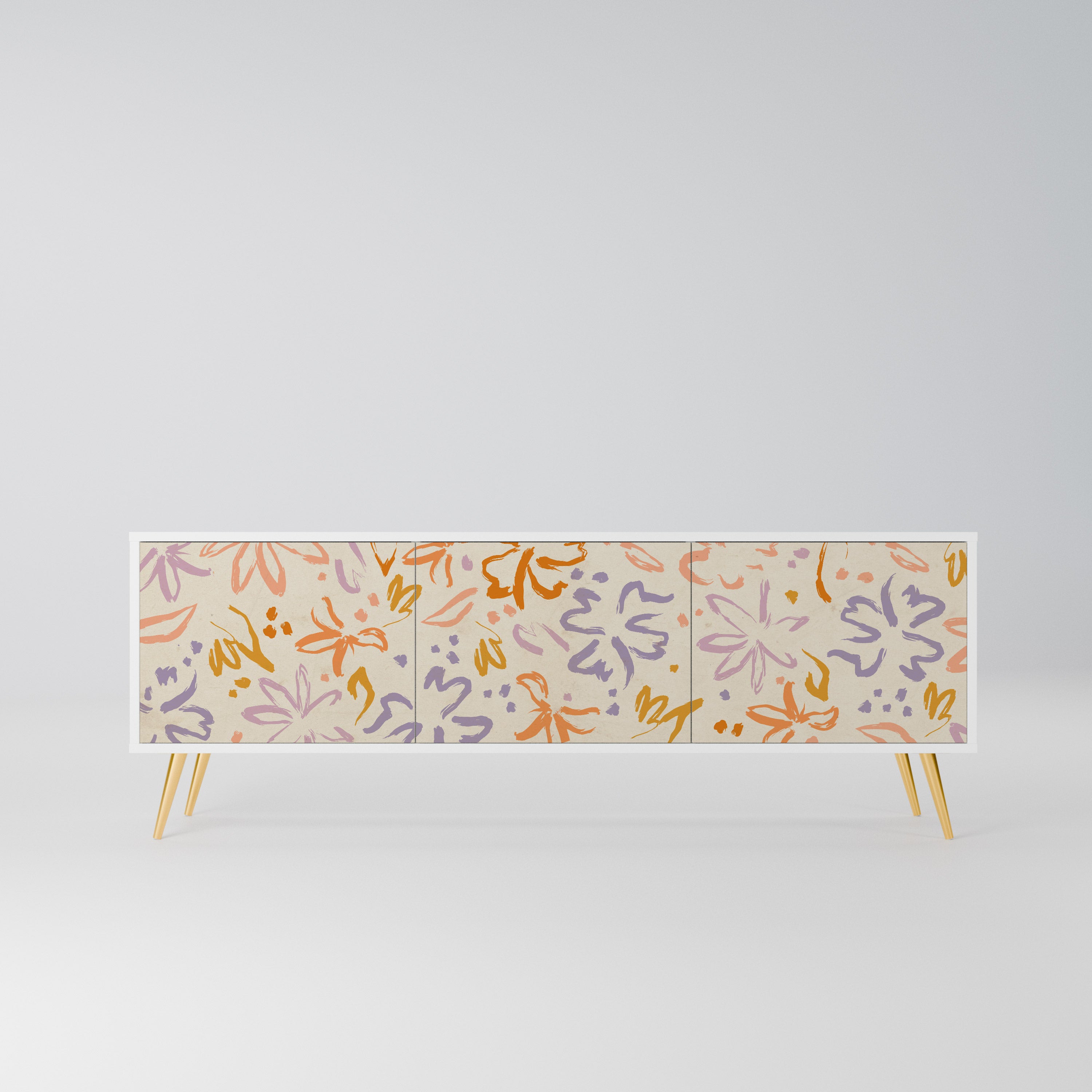 SPRING WHIMSY Szafka RTV 3-drzwiowa korpus Biały