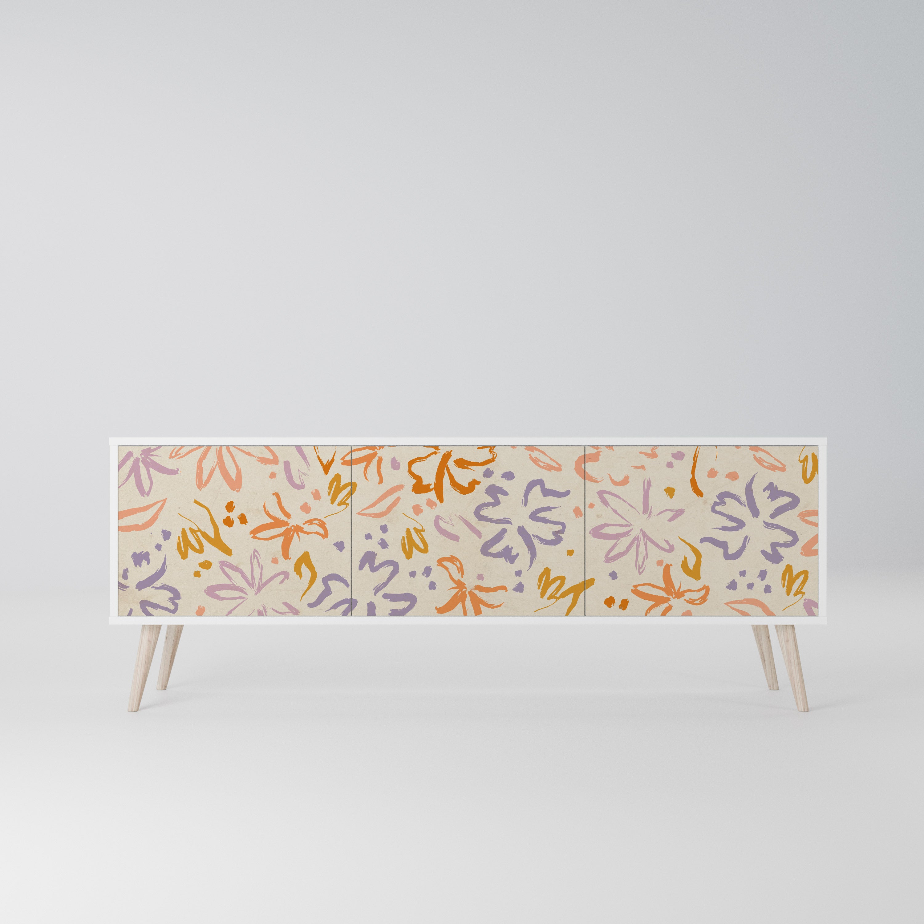 SPRING WHIMSY Szafka RTV 3-drzwiowa korpus Biały