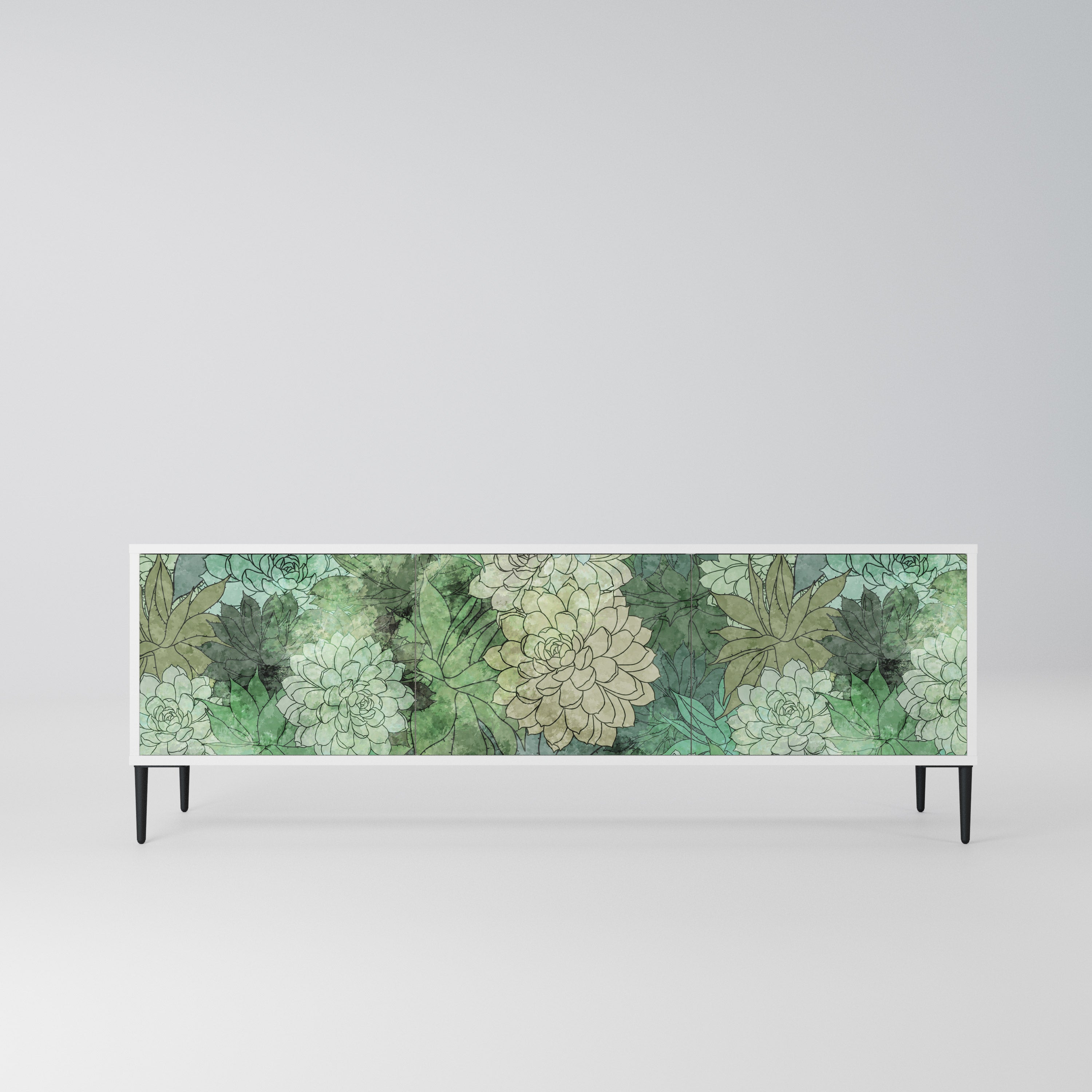 SUCCULENT CLUSTER Szafka RTV 3-drzwiowa korpus Biały