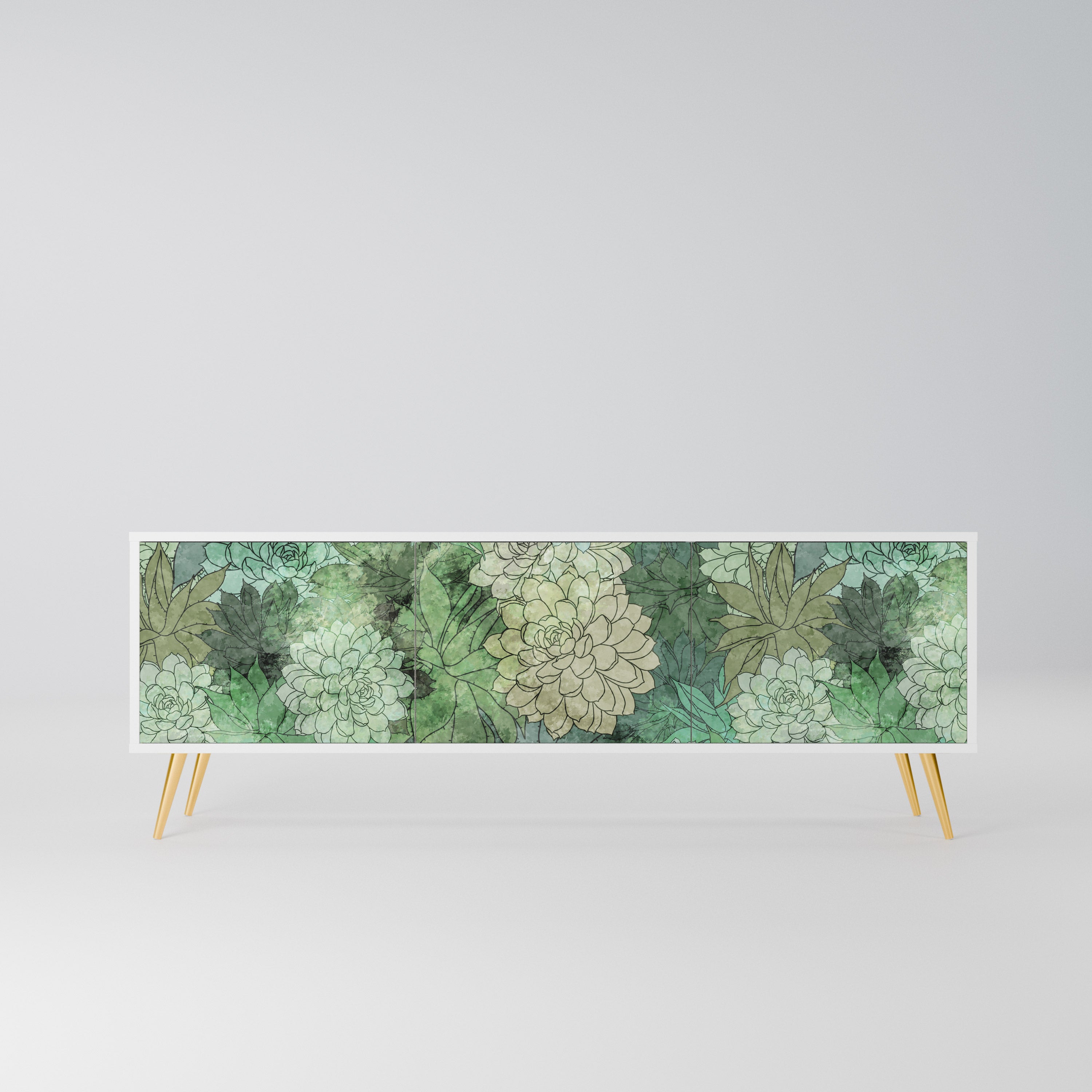 SUCCULENT CLUSTER Szafka RTV 3-drzwiowa korpus Biały