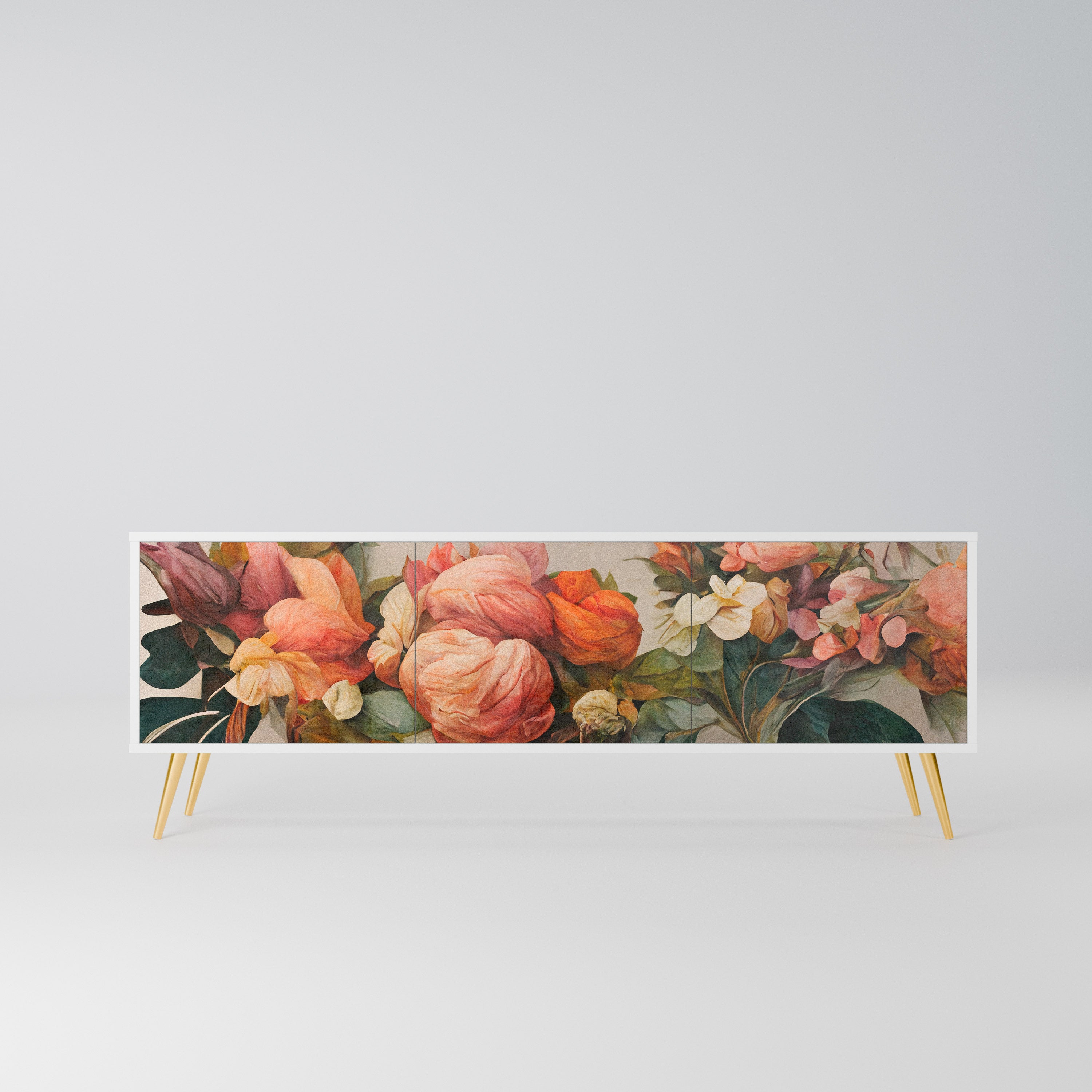 STYLISH BEAUTY Szafka RTV 3-drzwiowa korpus Biały