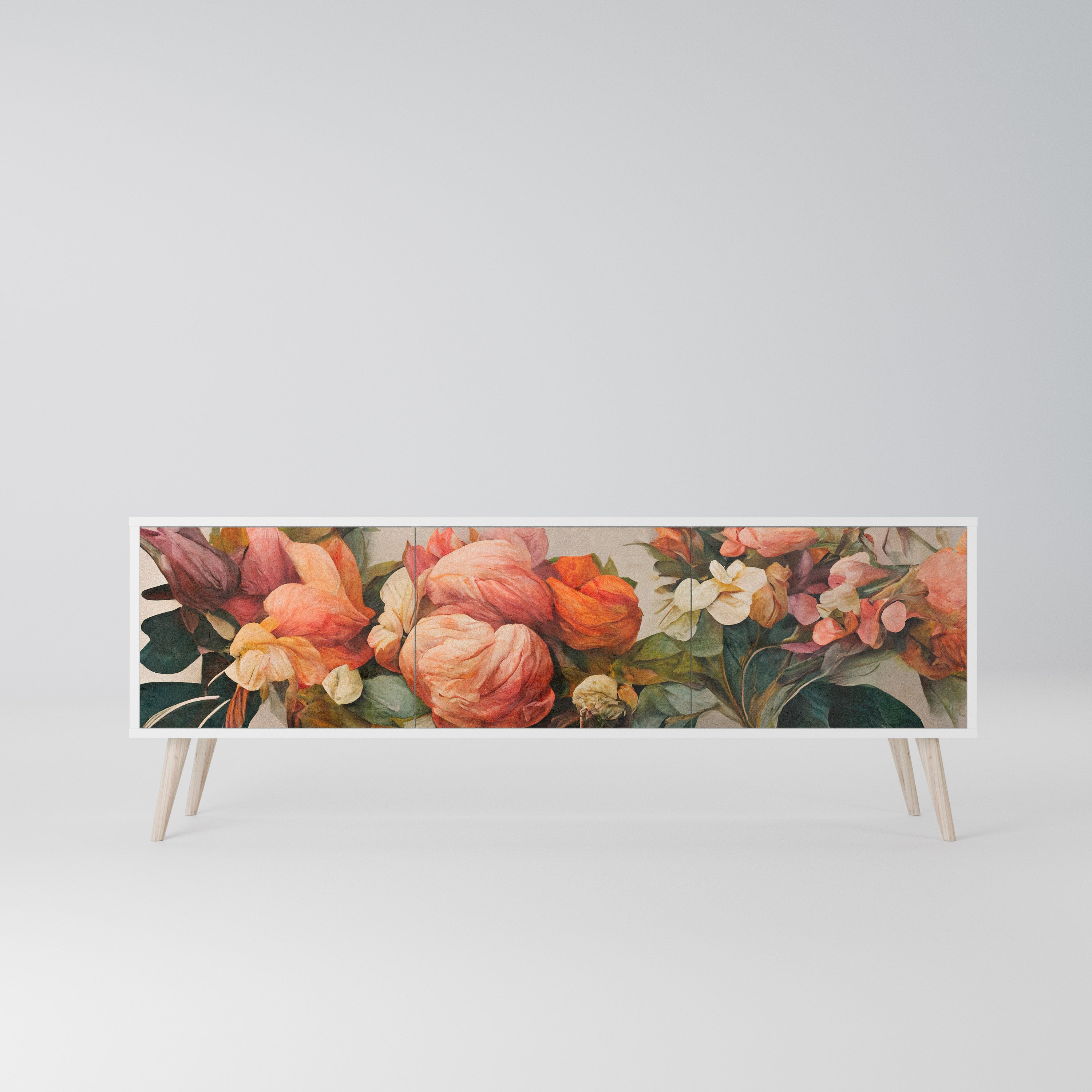 STYLISH BEAUTY Szafka RTV 3-drzwiowa korpus Biały