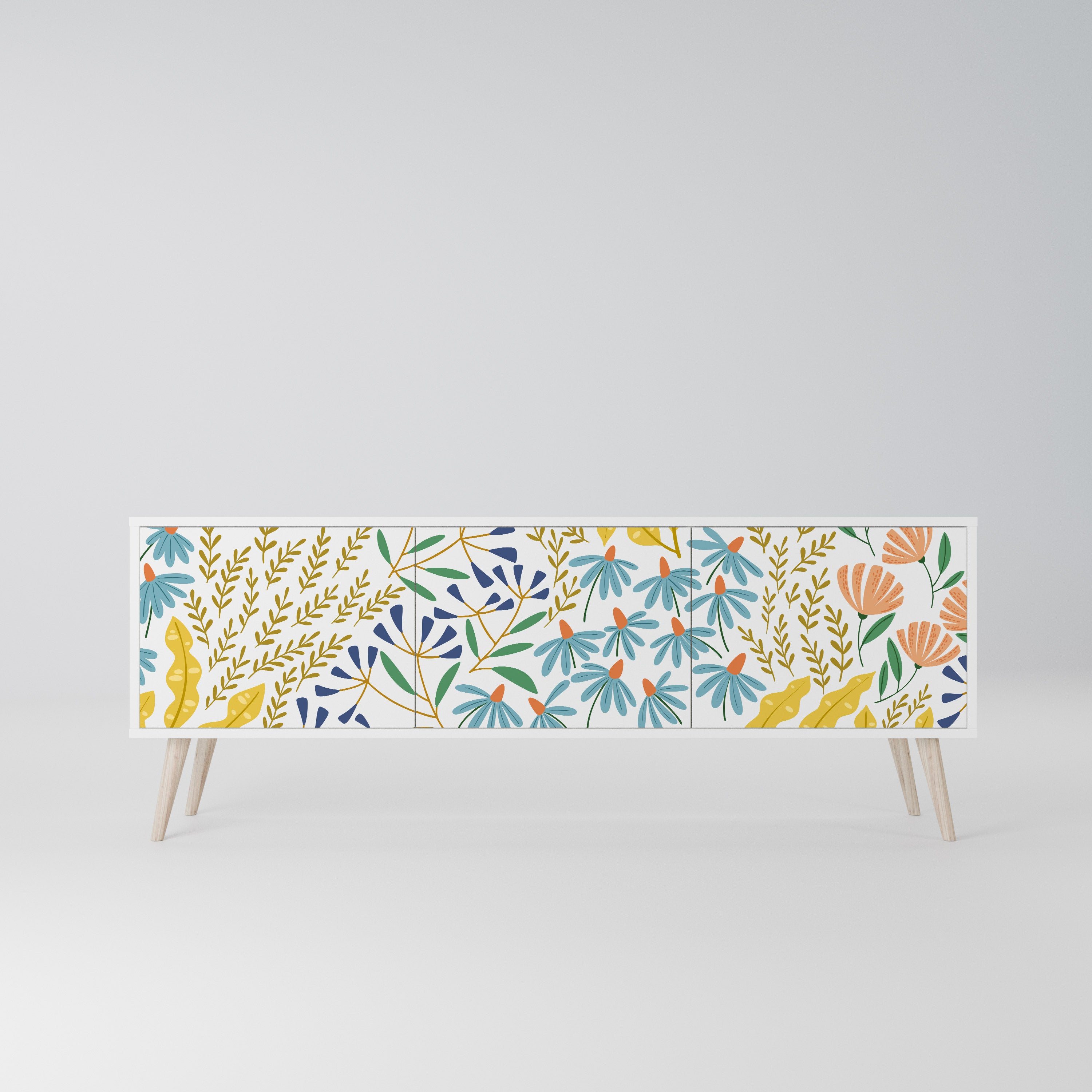 HELLO SPRING Szafka RTV 3-drzwiowa korpus Biały