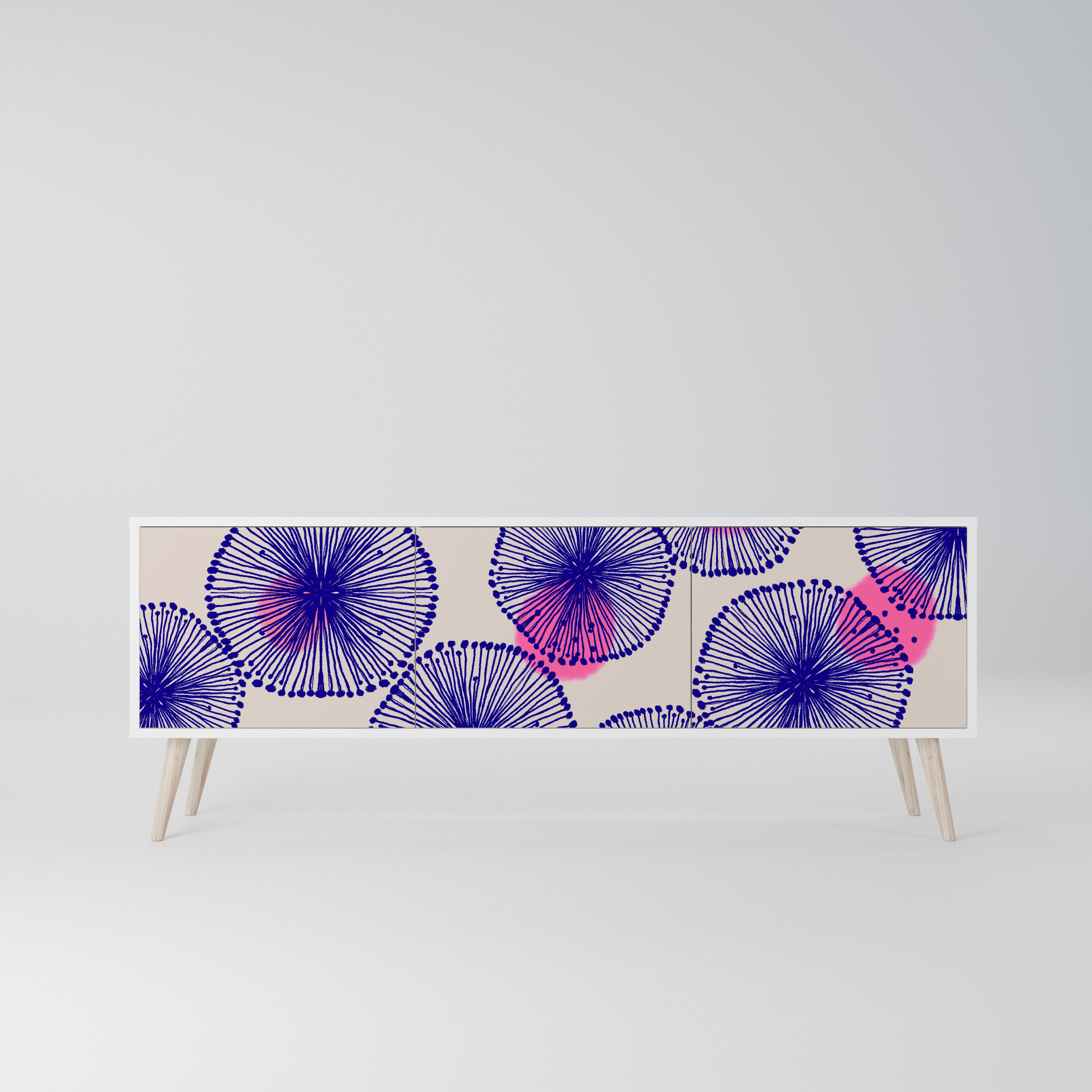 MAGIC NATURE Szafka RTV 3-drzwiowa korpus Biały