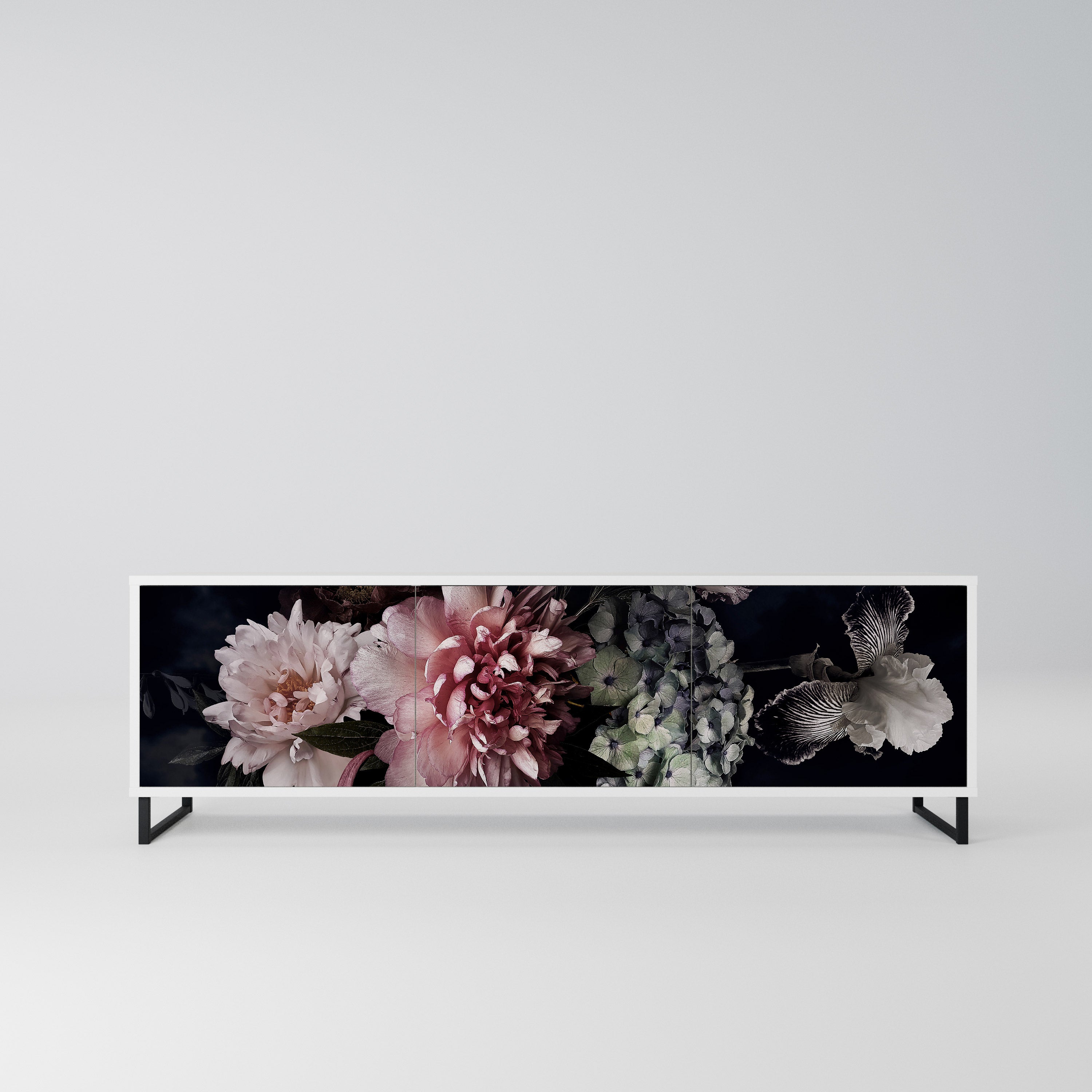 PURE BLOSSOM Szafka RTV 3-drzwiowa korpus Biały