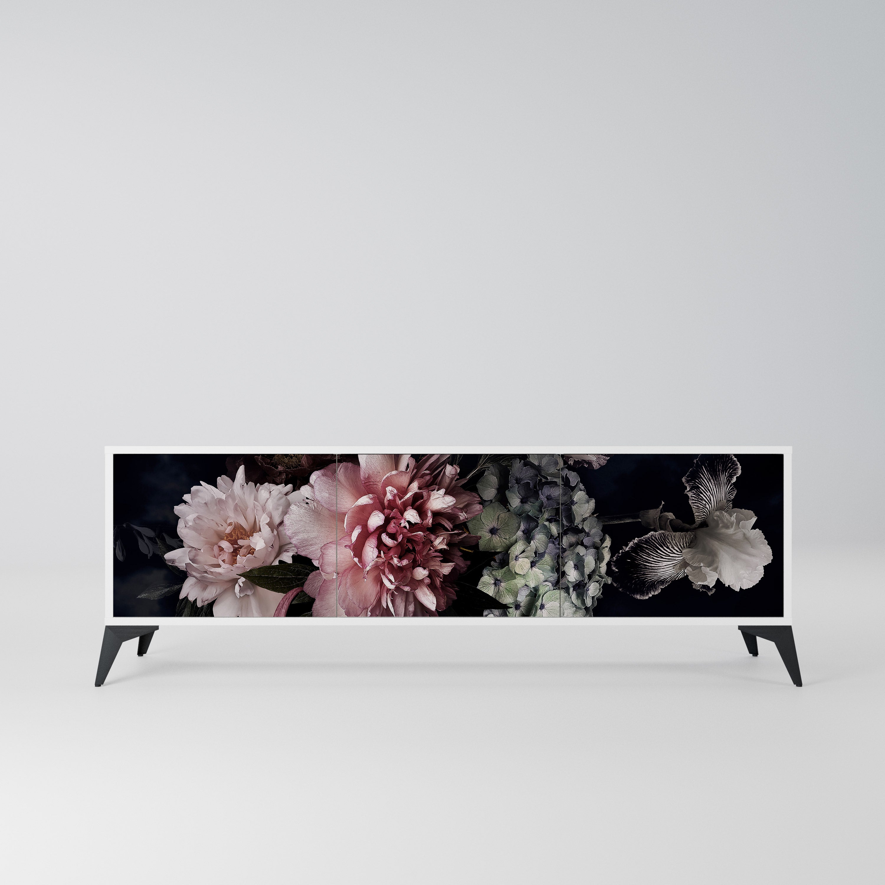 PURE BLOSSOM Szafka RTV 3-drzwiowa korpus Biały