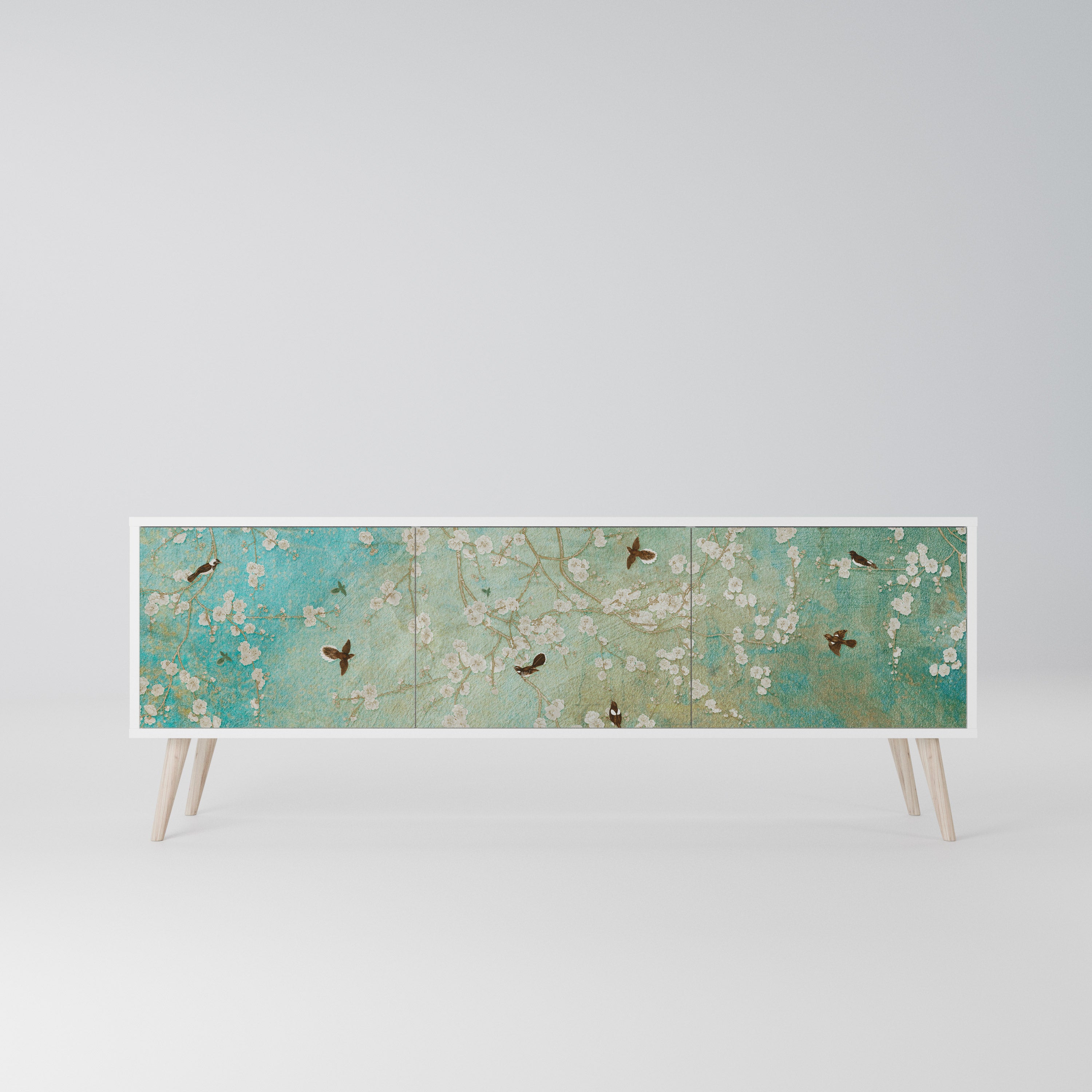 BLOOMING CHARM Szafka RTV 3-drzwiowa korpus Biały