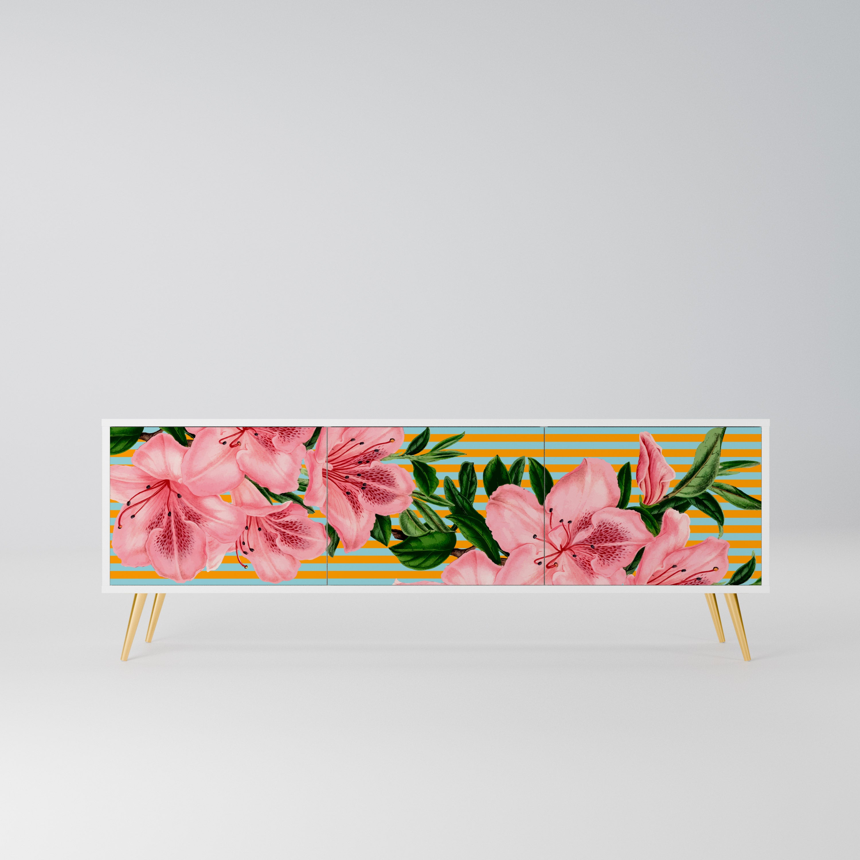 FRAGILE BEAUTY Szafka RTV 3-drzwiowa korpus Biały