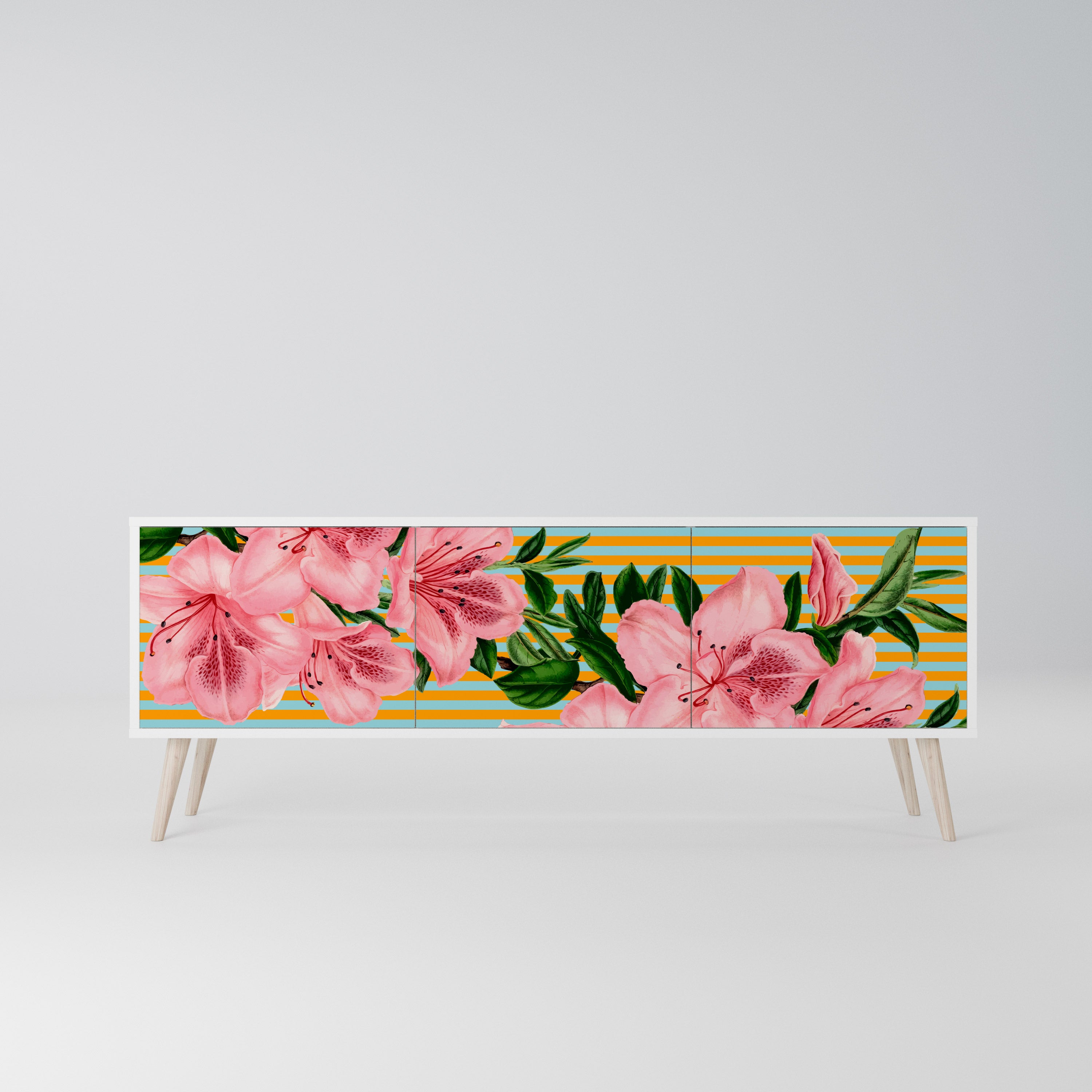 FRAGILE BEAUTY Szafka RTV 3-drzwiowa korpus Biały