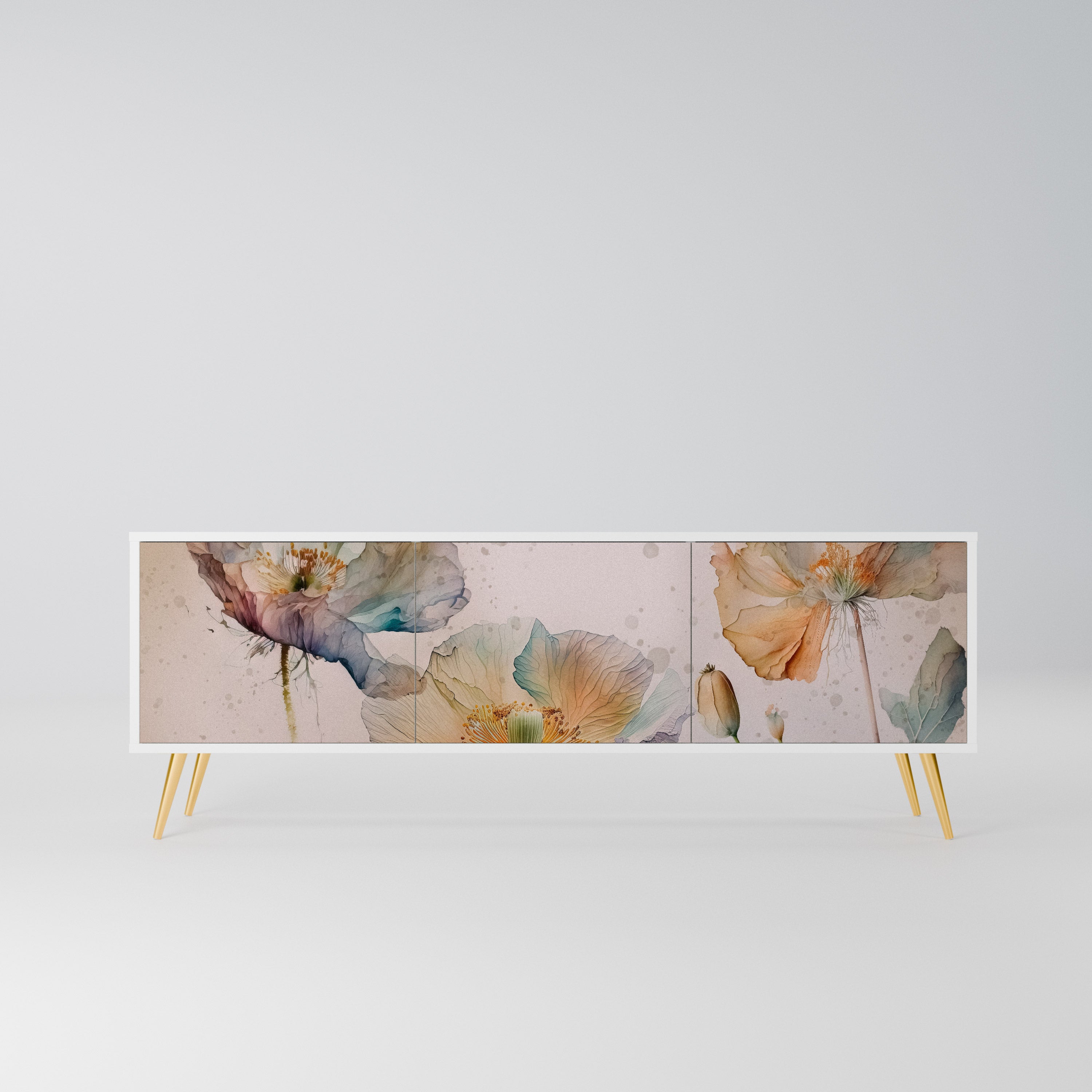 SOFTEN POPPY Szafka RTV 3-drzwiowa korpus Biały