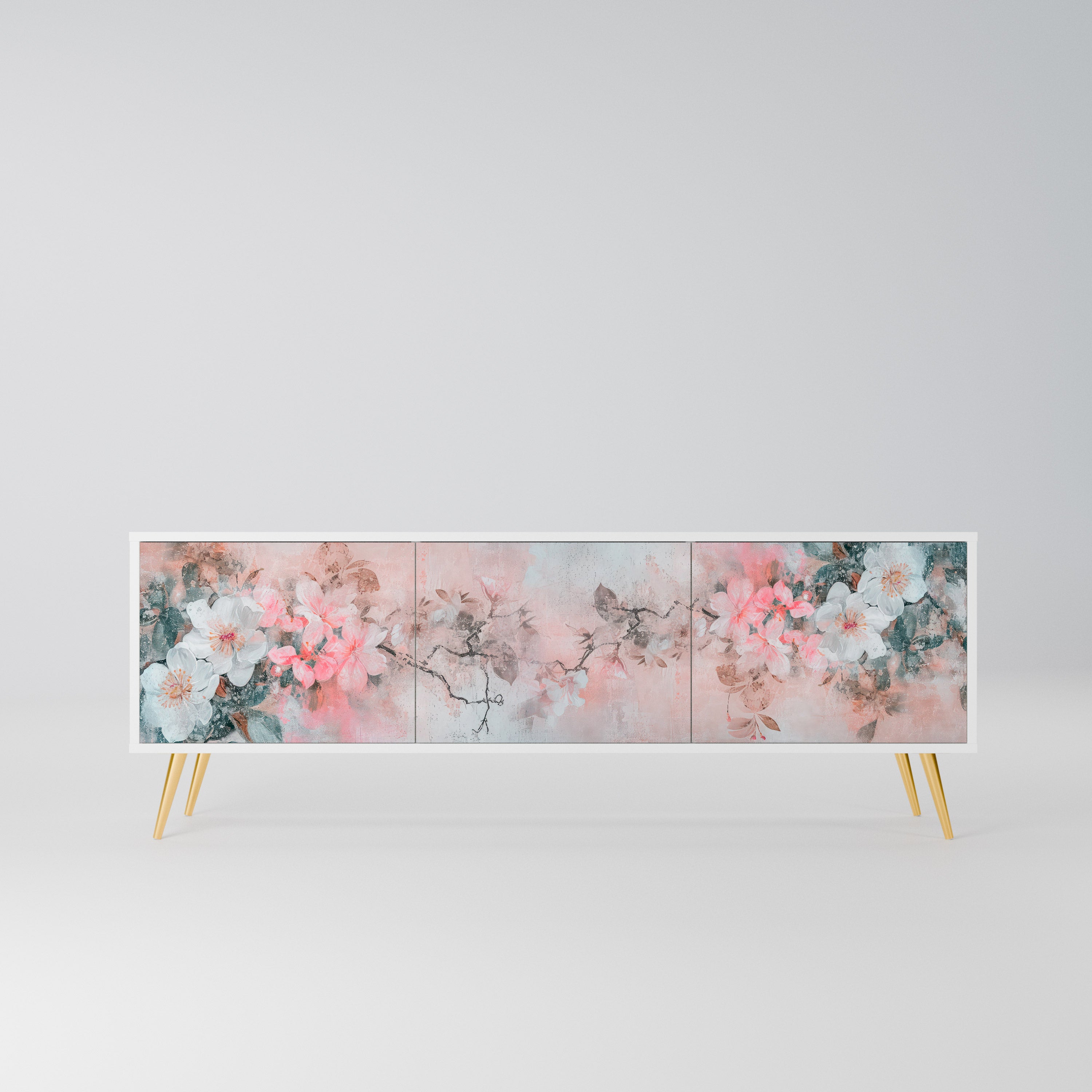 CHERRY BLOSSOM Szafka RTV 3-drzwiowa korpus Biały