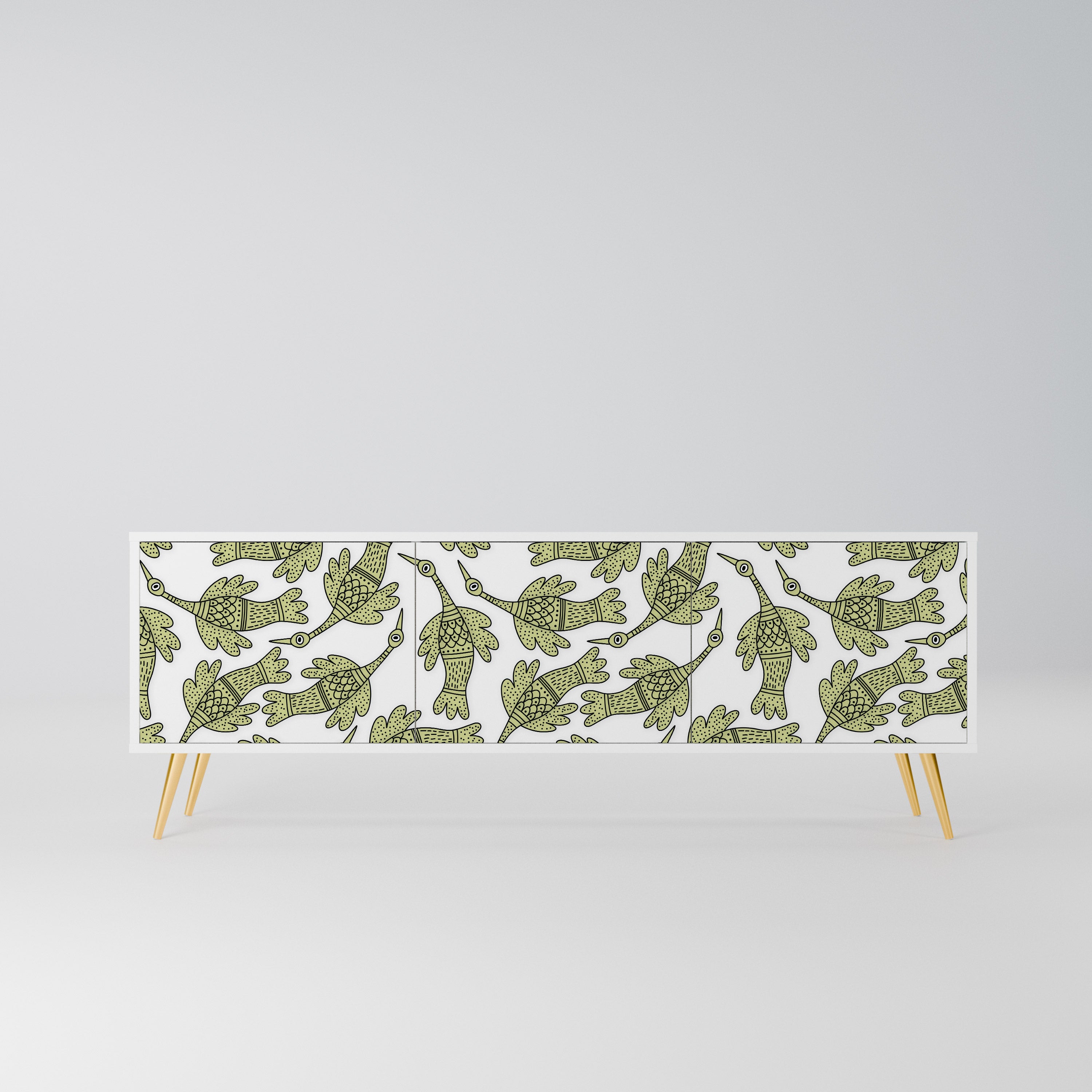 SEEDLING SONGBIRD Szafka RTV 3-drzwiowa korpus Biały