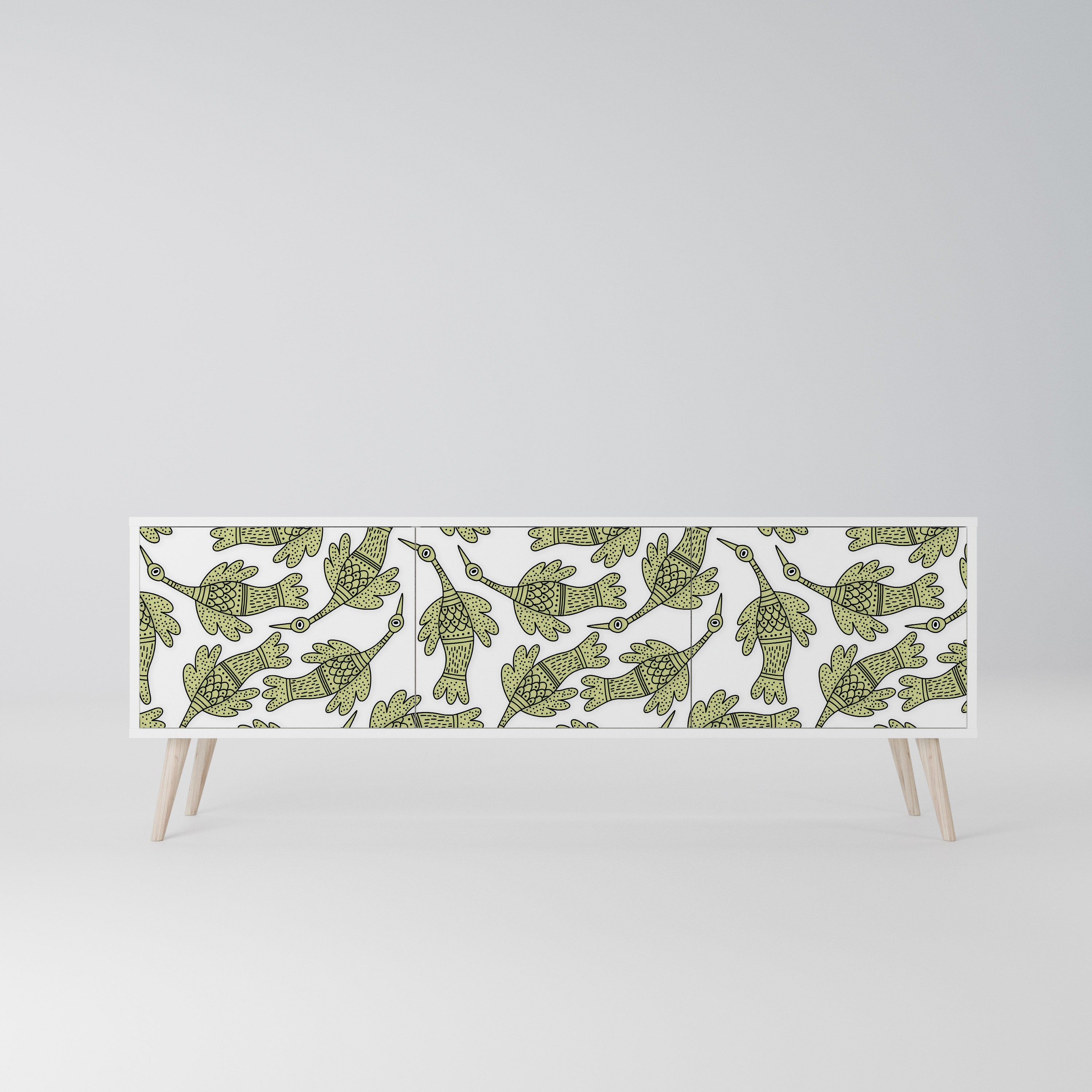 SEEDLING SONGBIRD Szafka RTV 3-drzwiowa korpus Biały