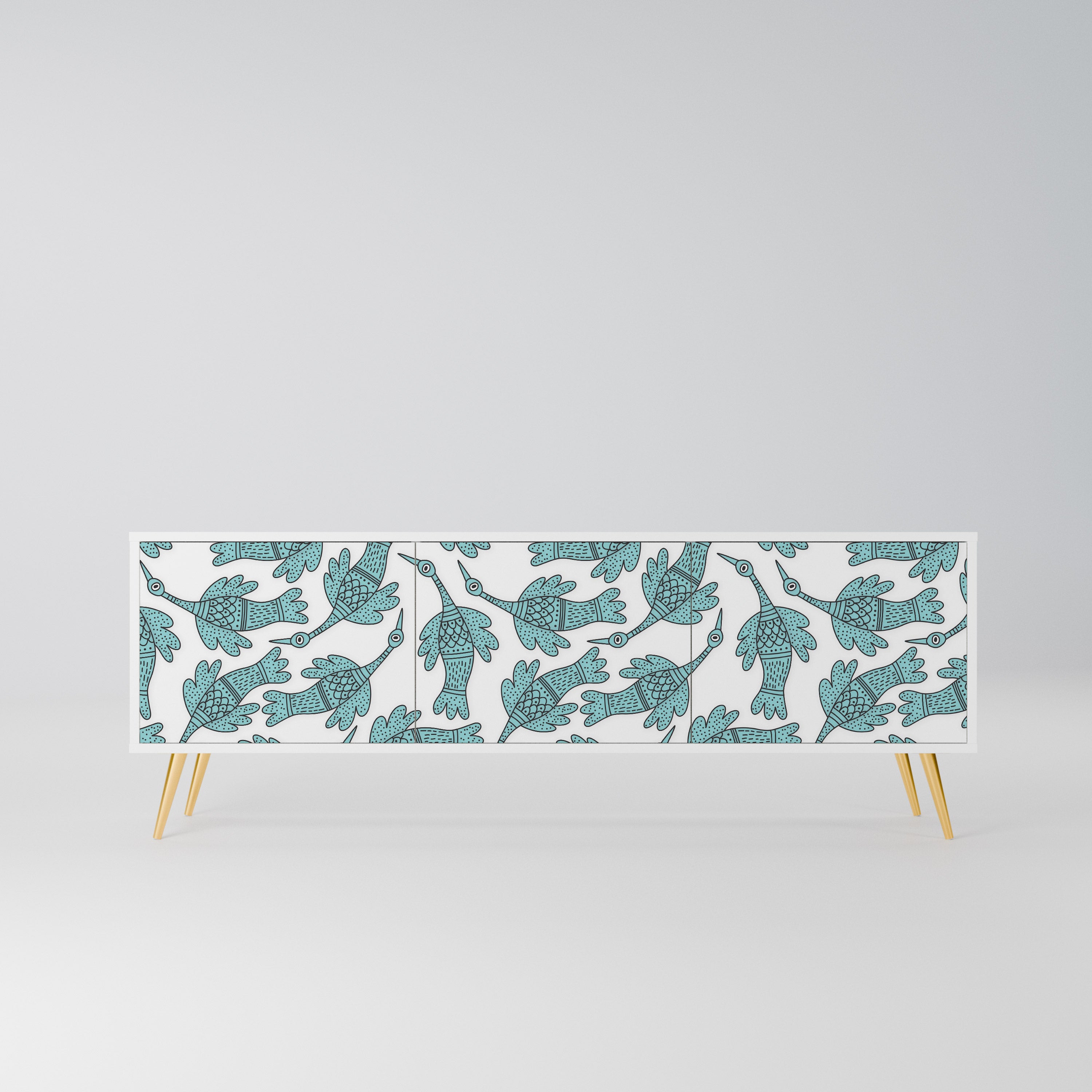 WATERSPOUT SONGIBIRD Szafka RTV 3-drzwiowa korpus Biały