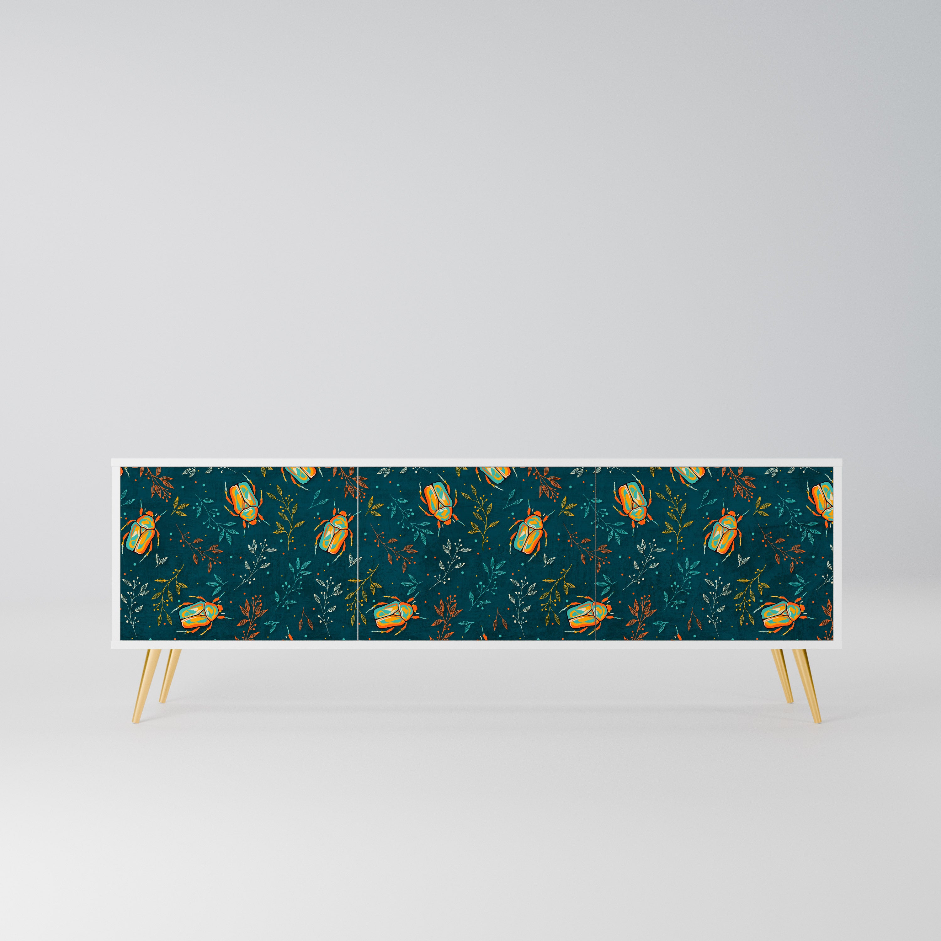 AUTUMN INSECTS Szafka RTV 3-drzwiowa korpus Biały