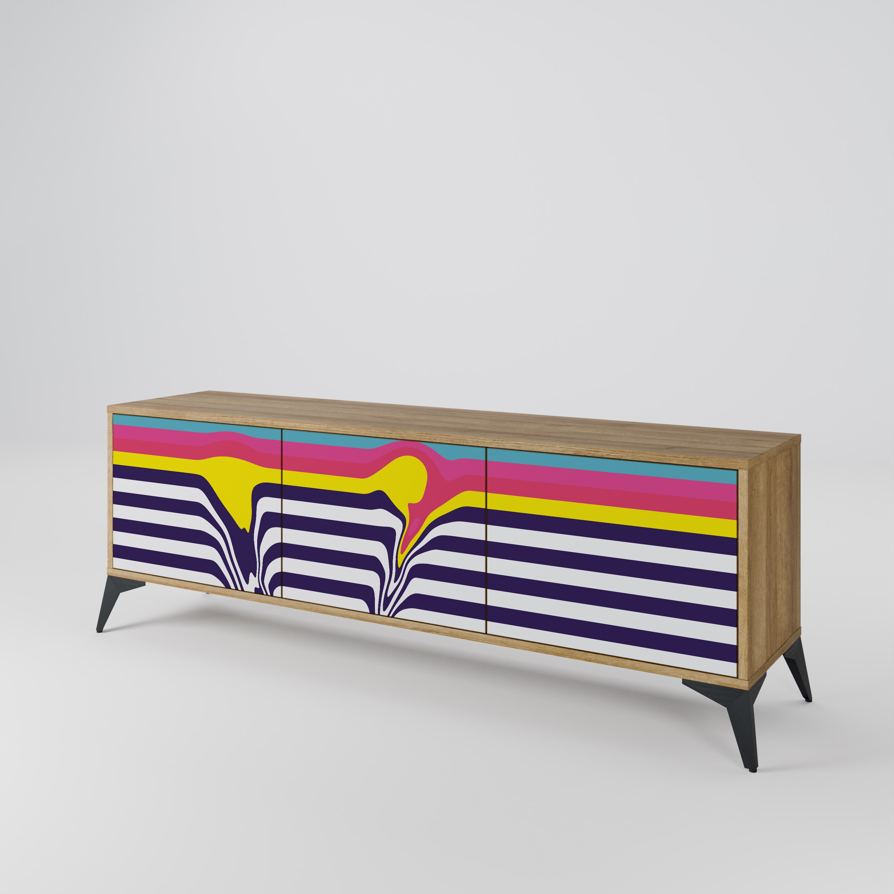 COLORFUL DIVERSION Szafka RTV 3-drzwiowa