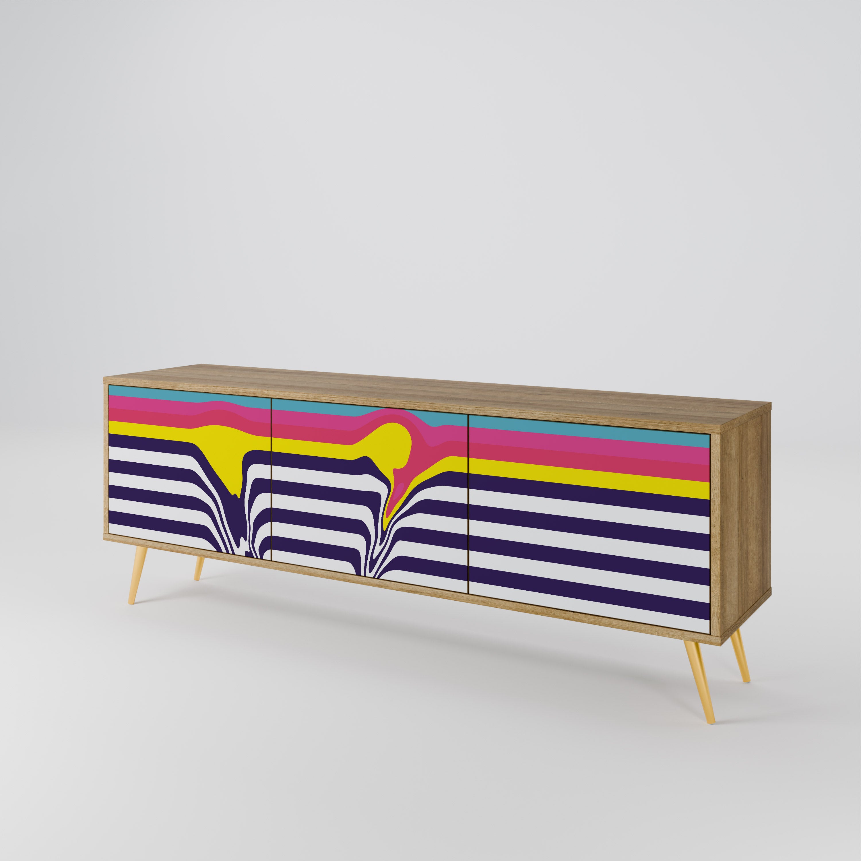 COLORFUL DIVERSION Szafka RTV 3-drzwiowa