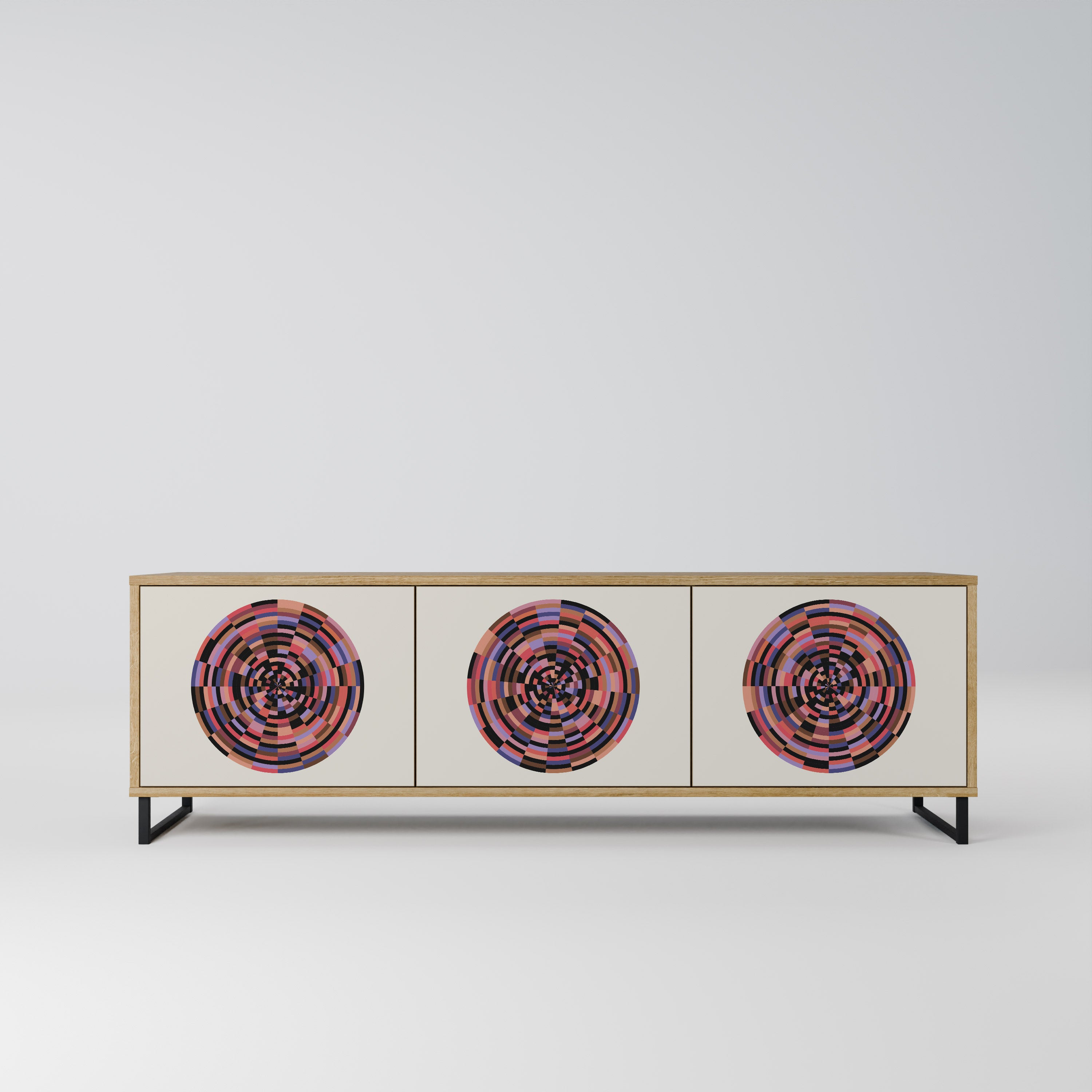 BROWN CIRCLES Szafka RTV 3-drzwiowa