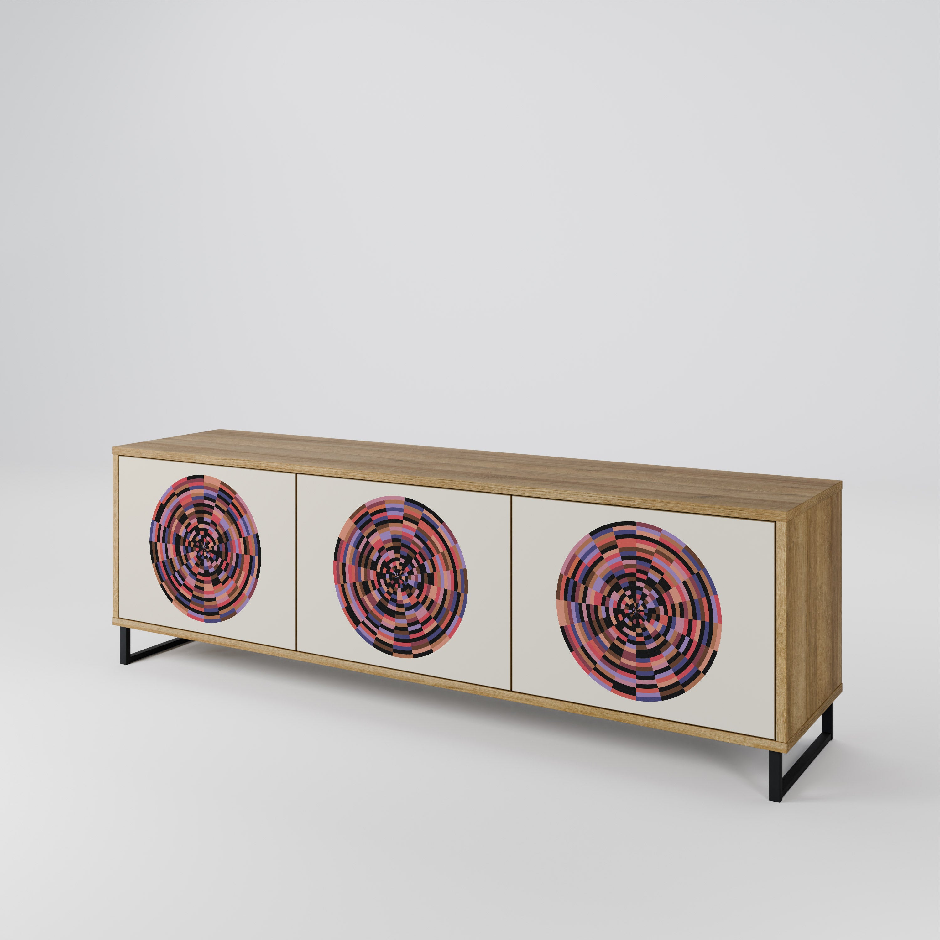 BROWN CIRCLES Szafka RTV 3-drzwiowa