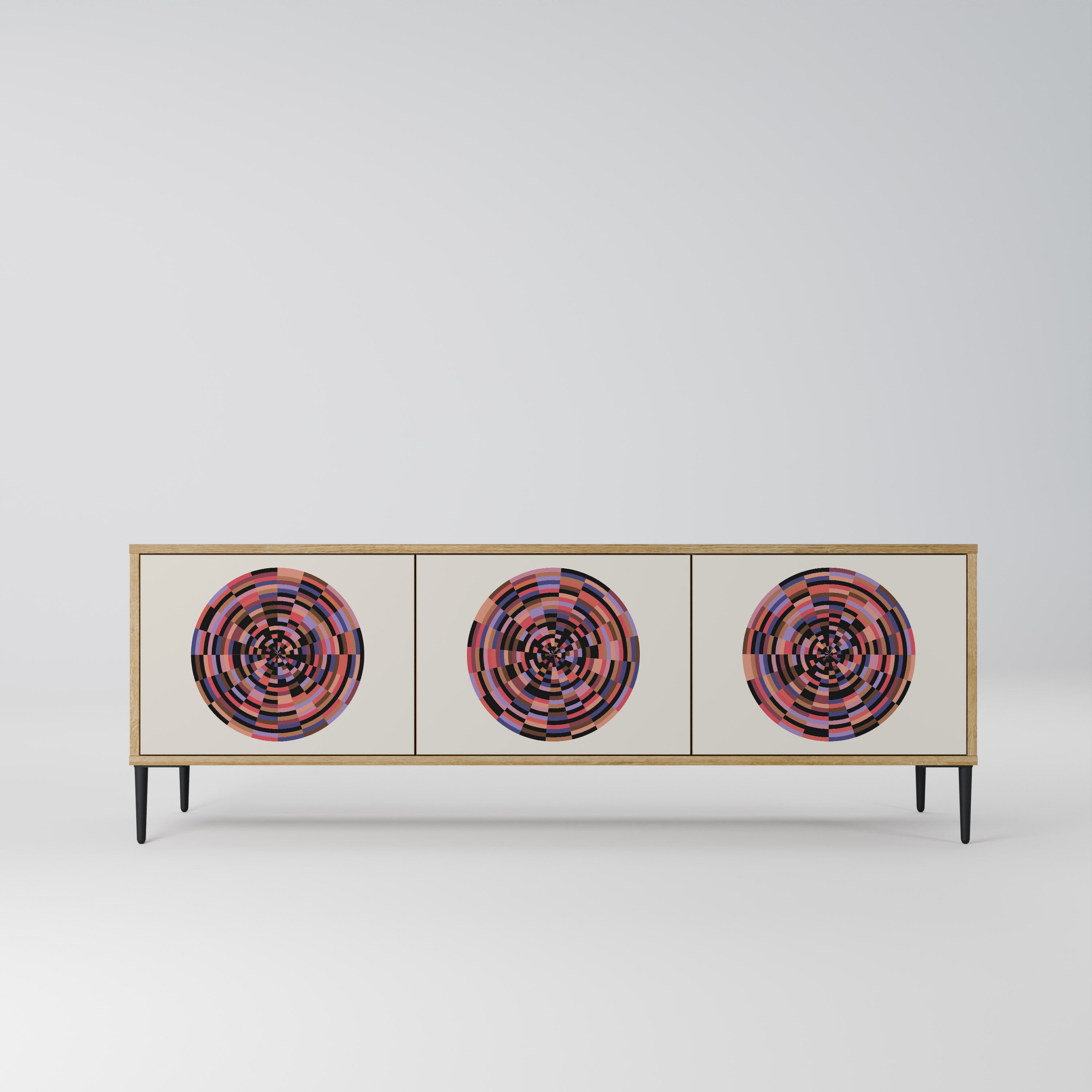 BROWN CIRCLES Szafka RTV 3-drzwiowa