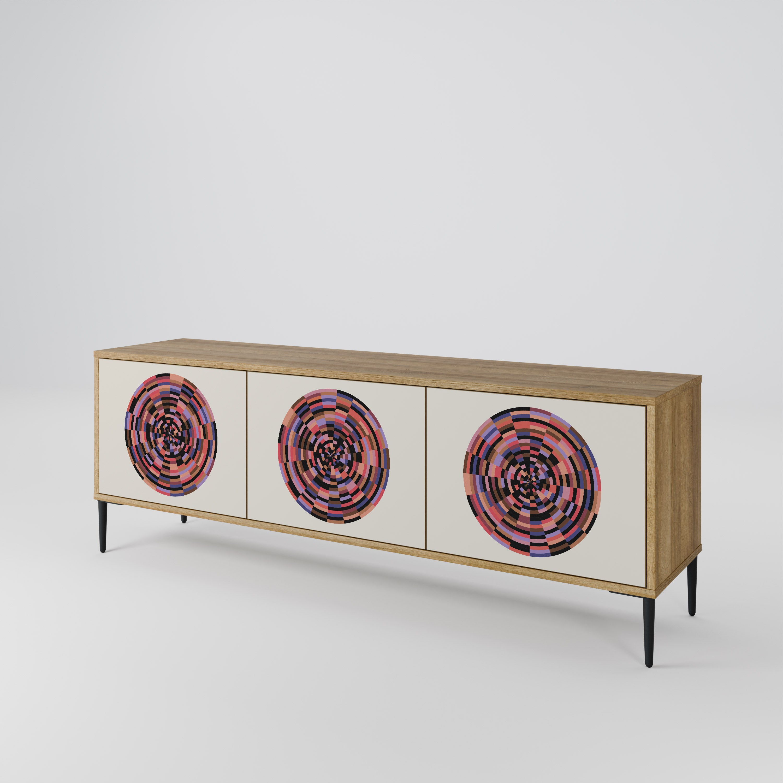 BROWN CIRCLES Szafka RTV 3-drzwiowa