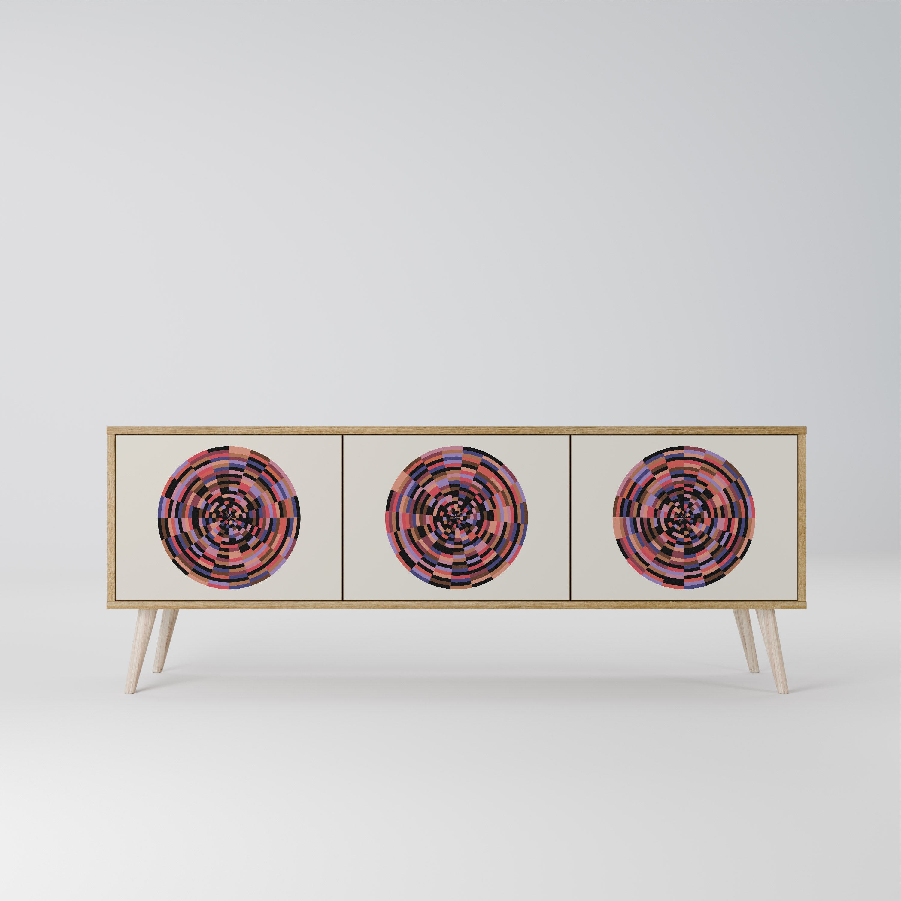 BROWN CIRCLES Szafka RTV 3-drzwiowa