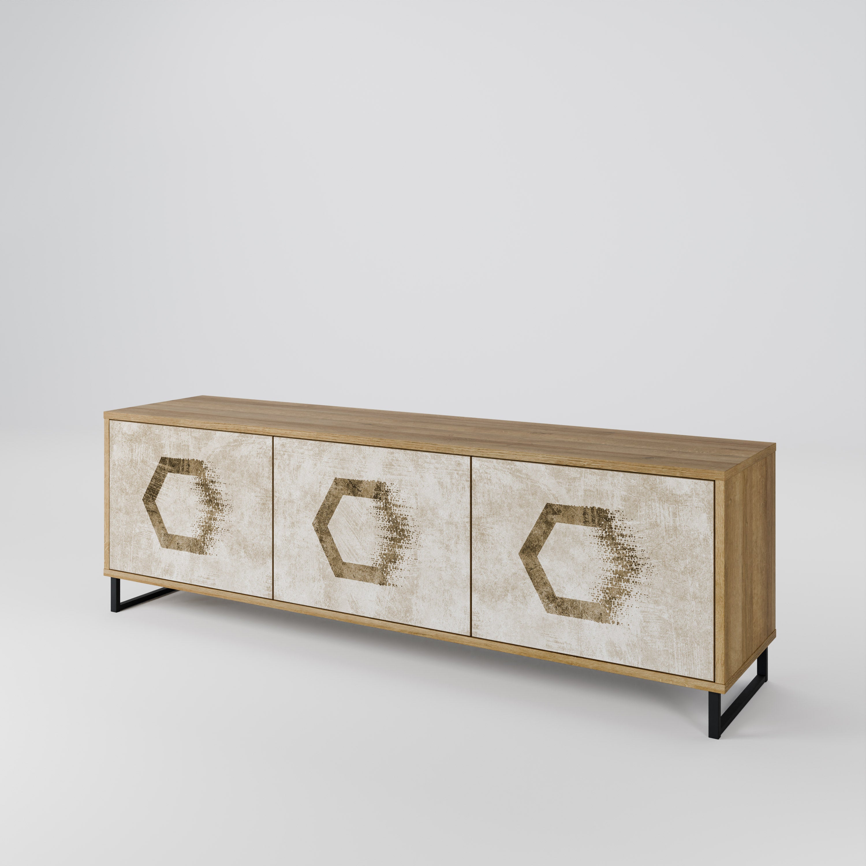HEXAGONAL SHAPES Szafka RTV 3-drzwiowa